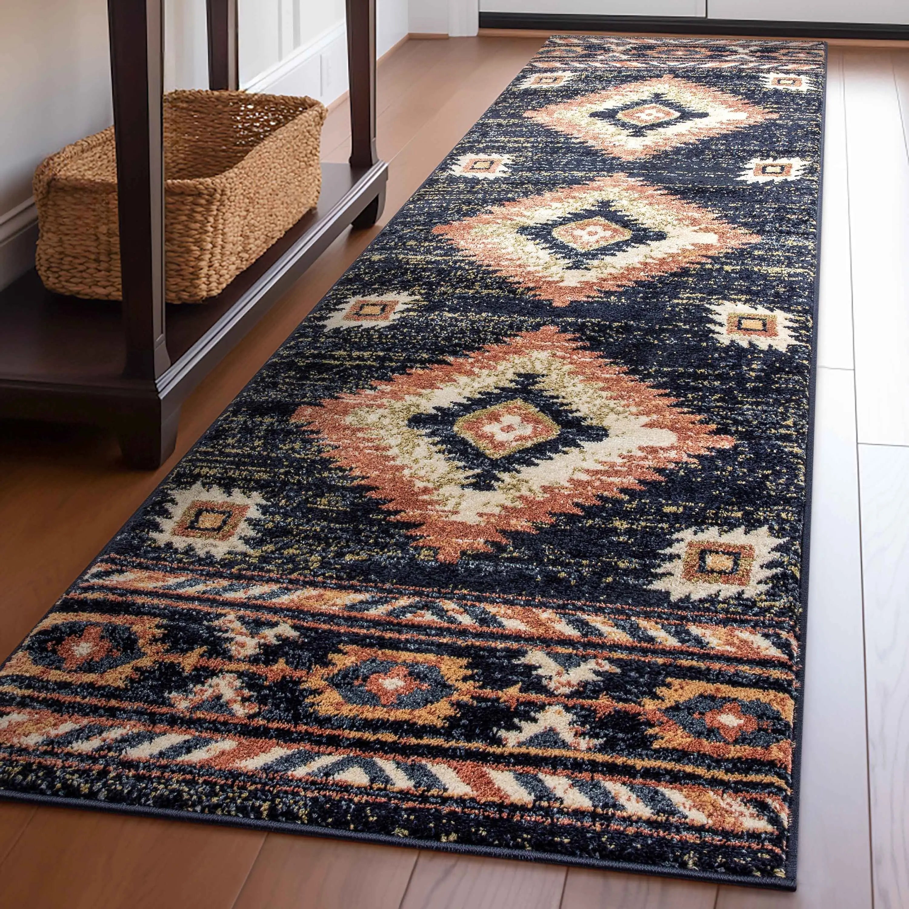 Lea Blue Traditional Southwestern Tribal Rug、mySite、gigharbornorthrealestate