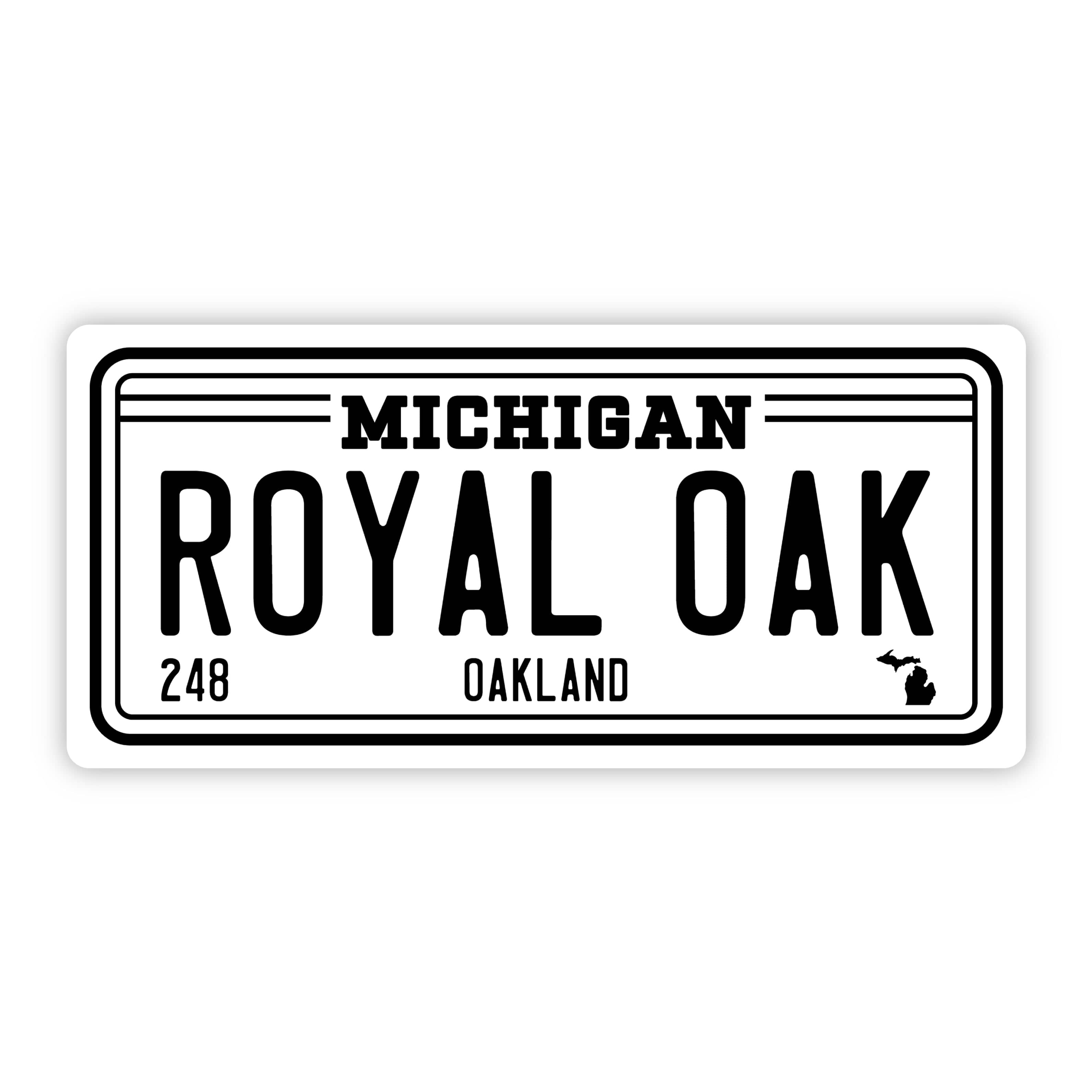  Royal Oak Michigan 248 Bumper Sticker (5 inch)、mySite、ghnorth