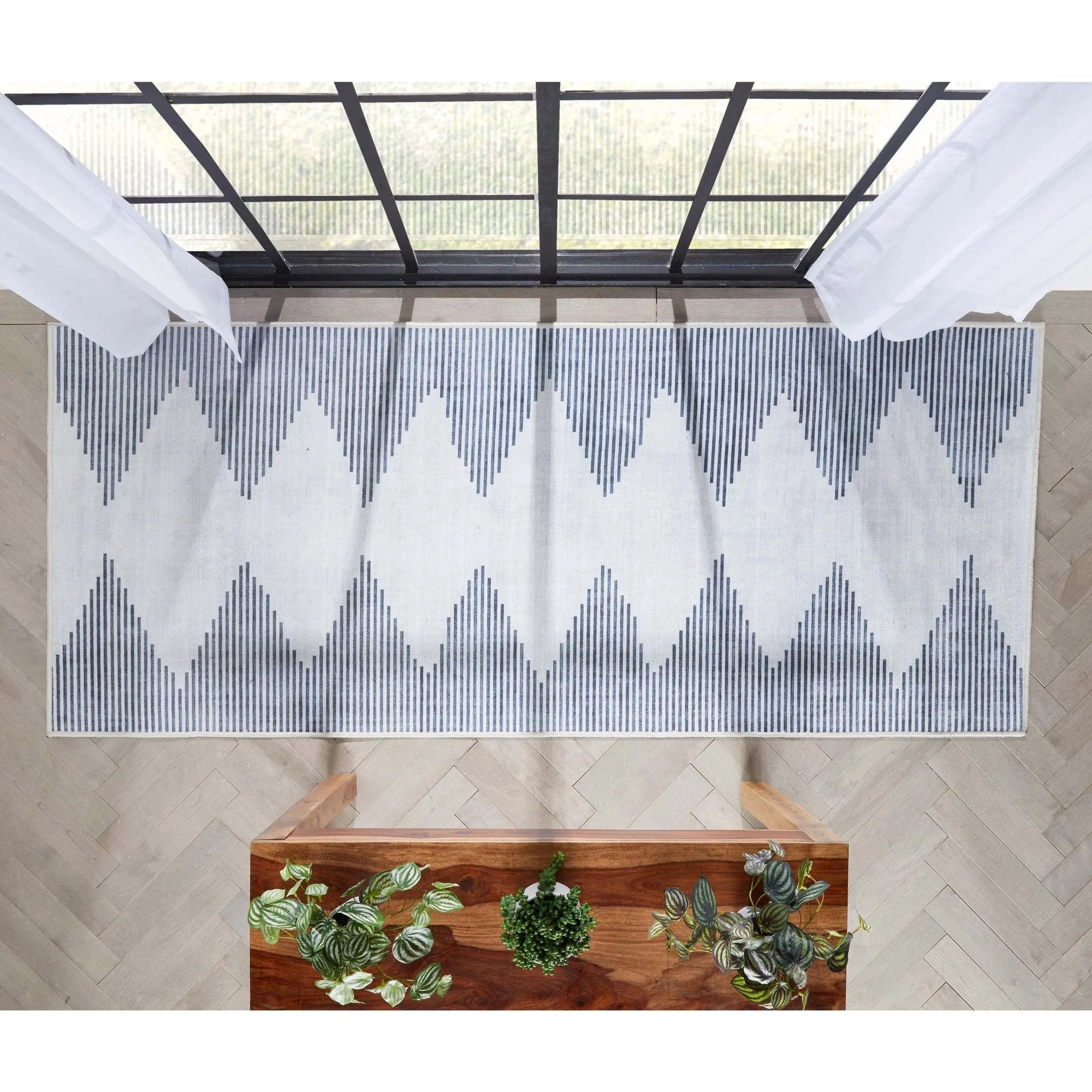 Bree Moroccan Diamond Stripes Ivory Grey Area Flat-Weave Rug、mySite、gigharbornorthrealestate