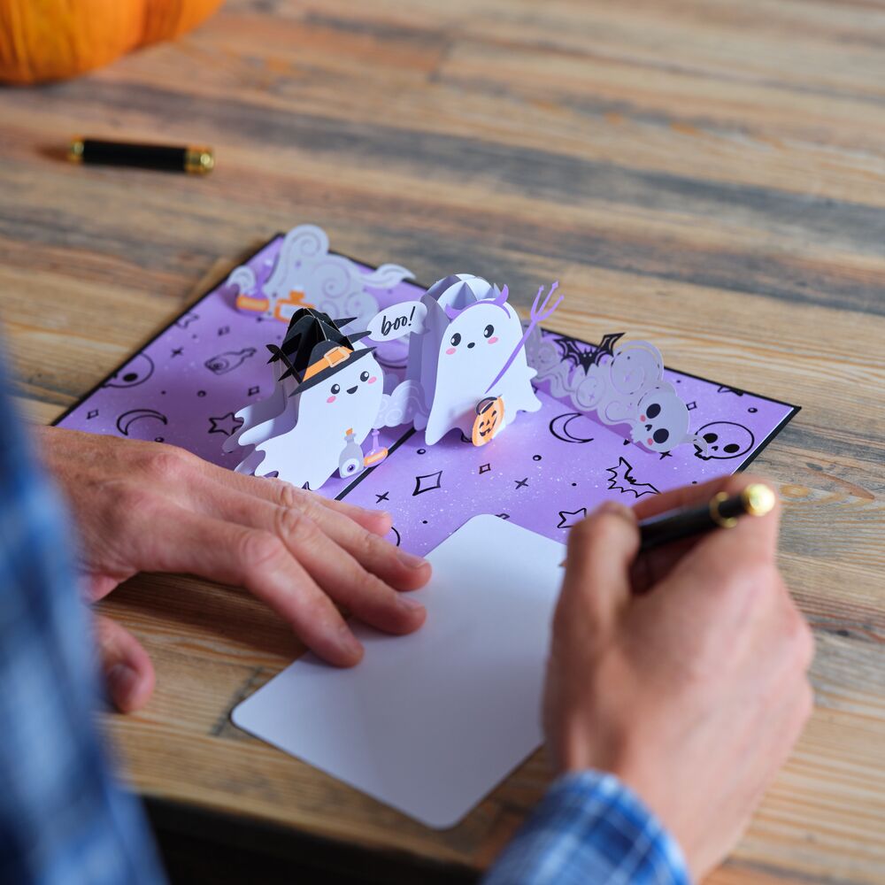 'Hey Boo' Ghosts Pop-Up Card、mySite、solidvoid