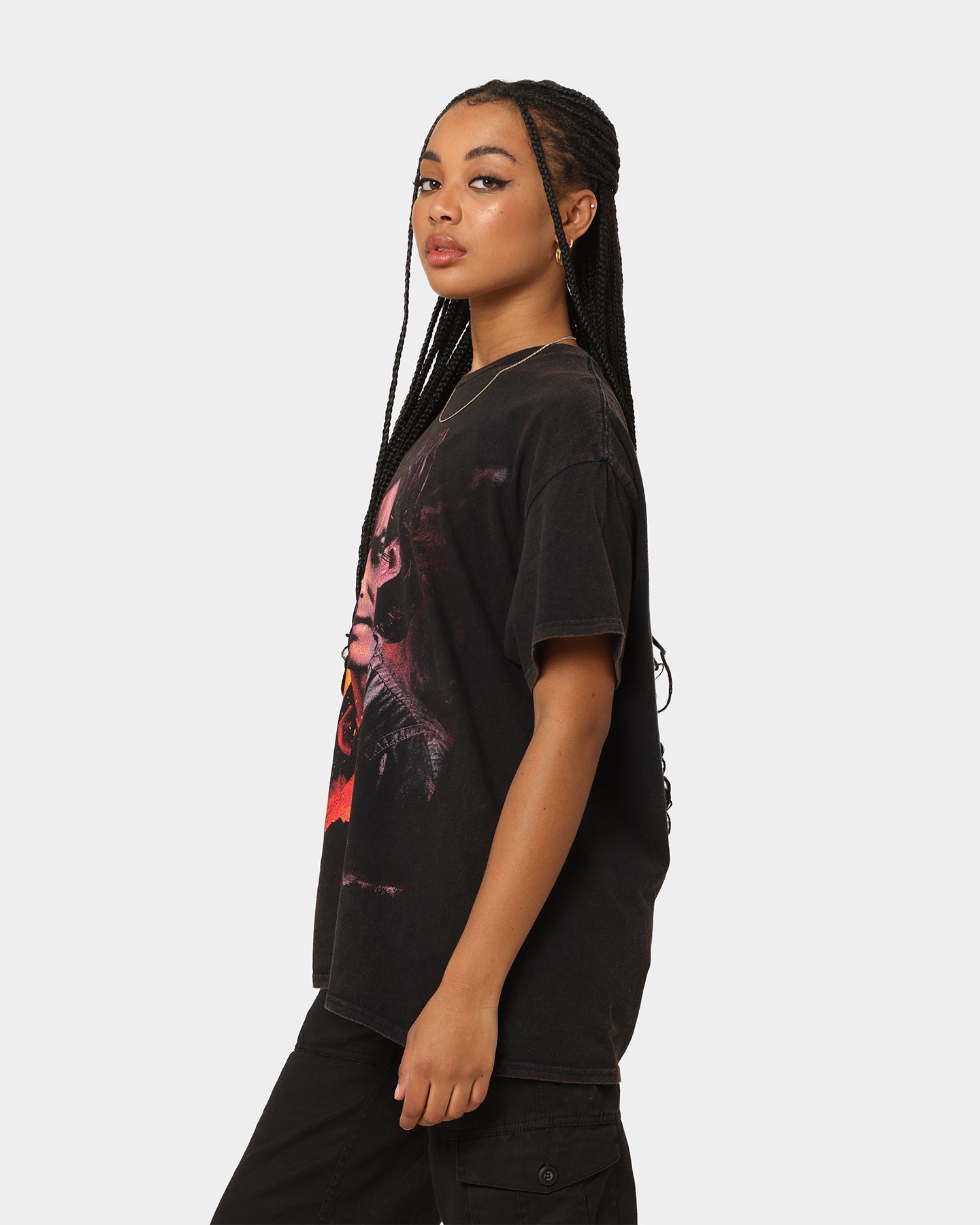 Goat Crew X Stranger Things Steve Vintage T-Shirt Black Wash、mySite、zt4zffjzw