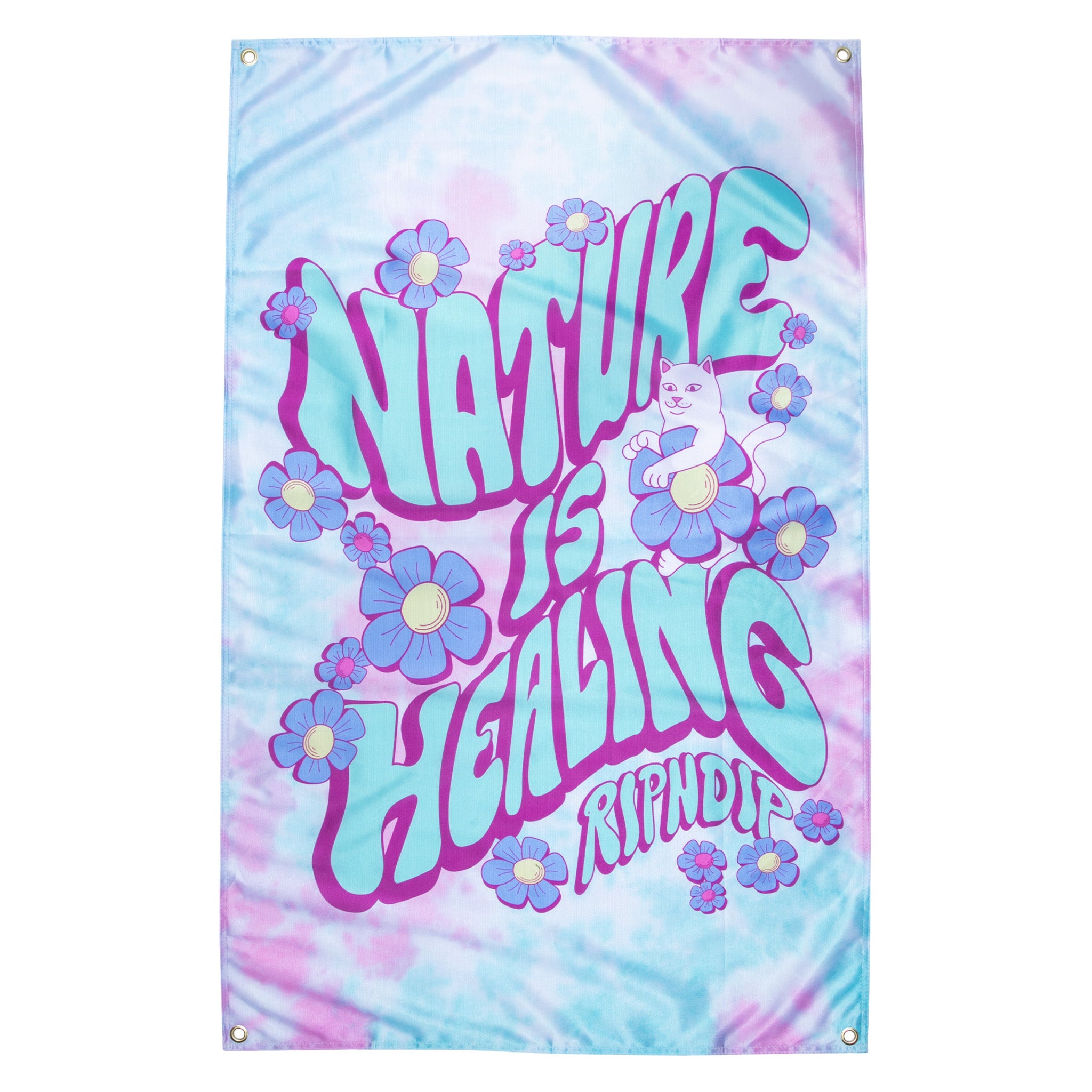  Nature Is Healing Wall Banner (Aqua/Pink)、mySite、merchandisen