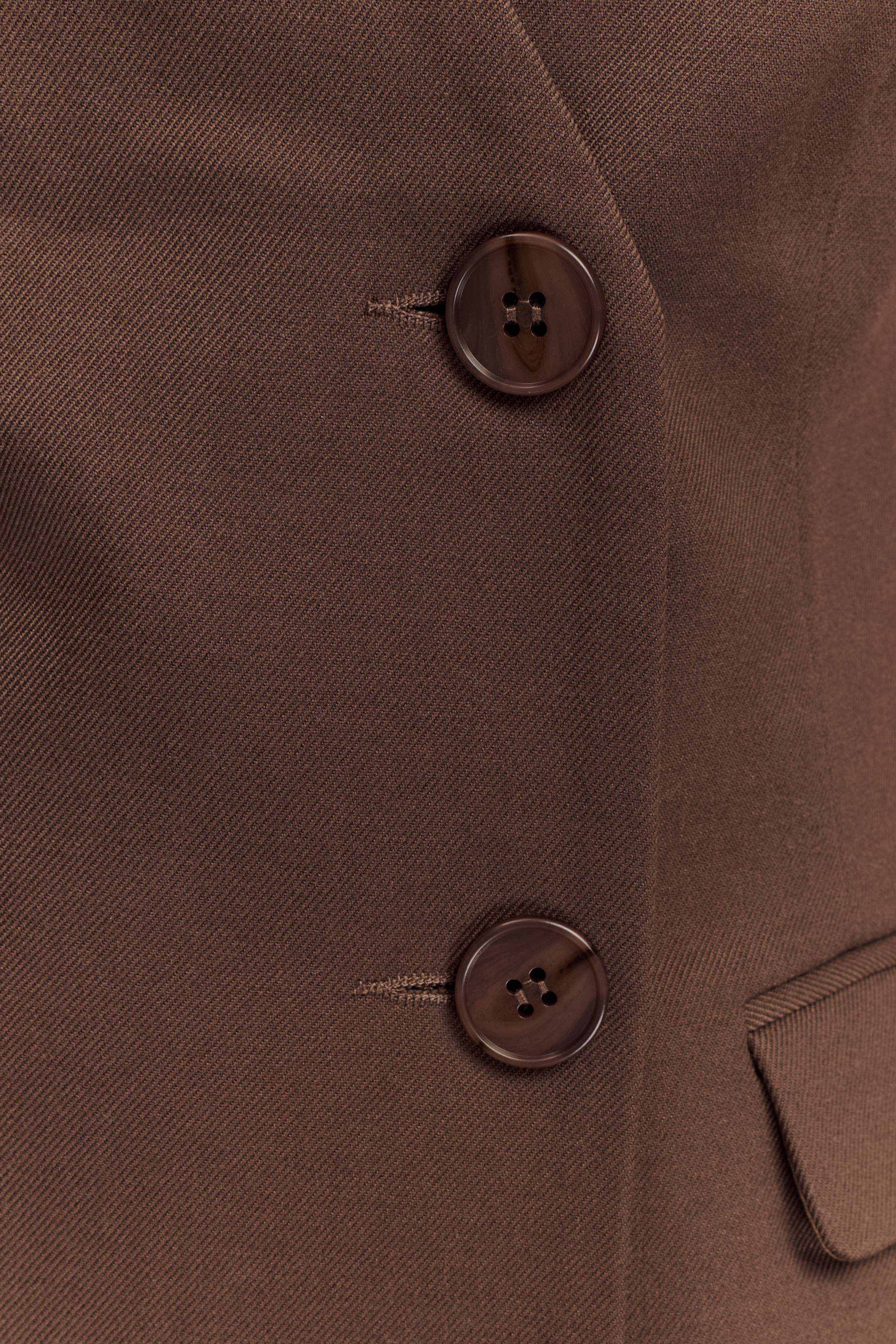 Penelope Suiting Sleeveless Blazer - Chocolate、mySite、solidvoid