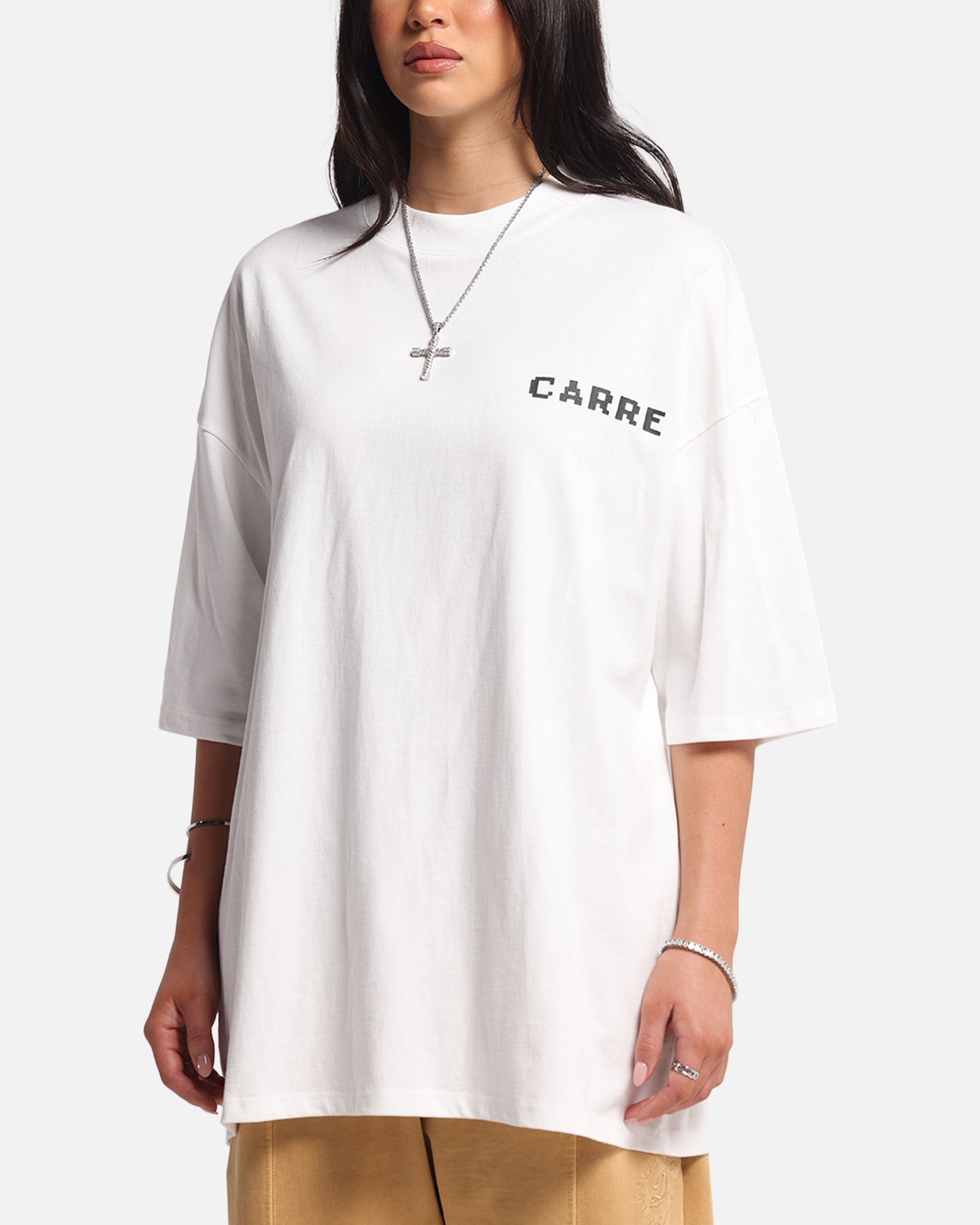 Carre Level Up Mock Neck T-Shirt Off White、mySite、zt4zffjzw