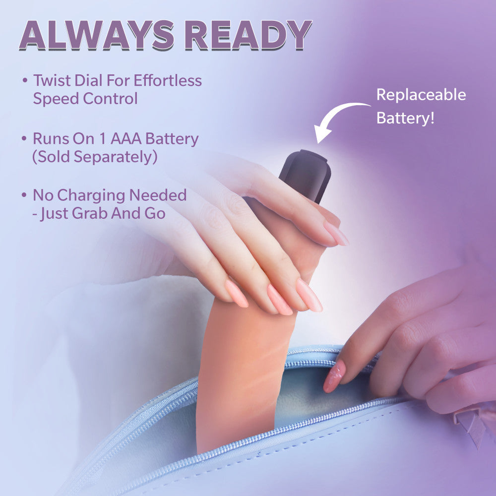 X5 By Blush® | Basic 5 Realistic Beige 5.5-Inch Long Vibrating Dildo、mySite、bottomscart