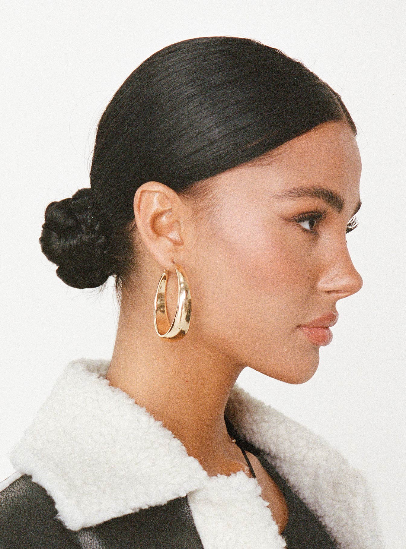 Raskin Hoop Earrings Gold、mySite、solidvoid