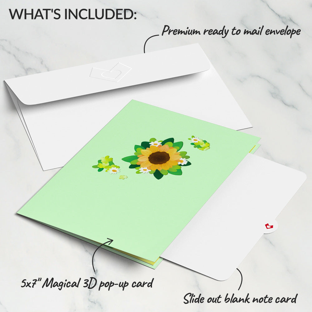 Sunflower Butterflies Pop-Up Card、mySite、solidvoid