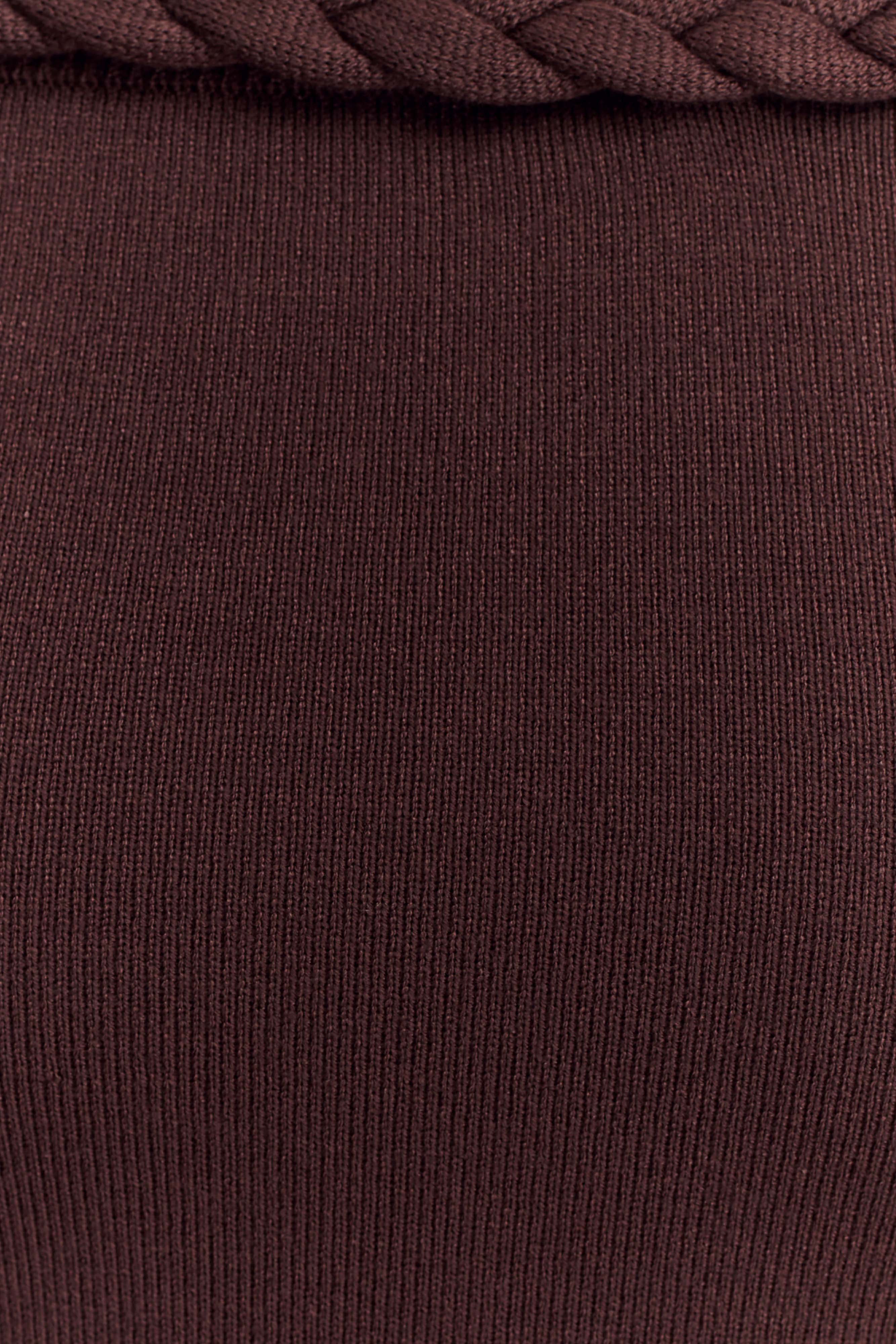 Heidi Strapless Knit Scarf Maxi Dress - Dark Chocolate、mySite、solidvoid