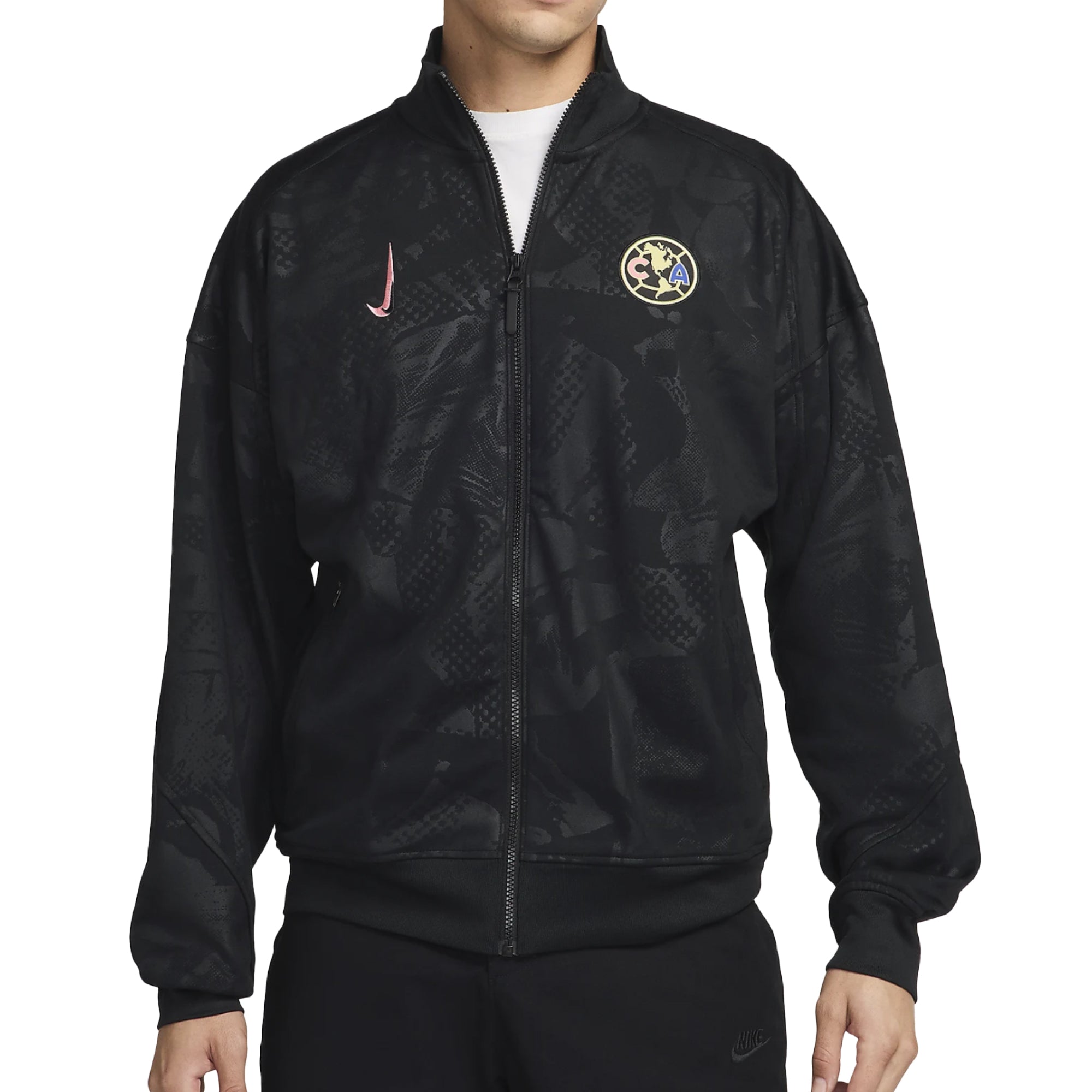 Nike Men's Club America 2024/25 Academy Pro Third Jacket Black/Coral Chalk、mySite、noshort