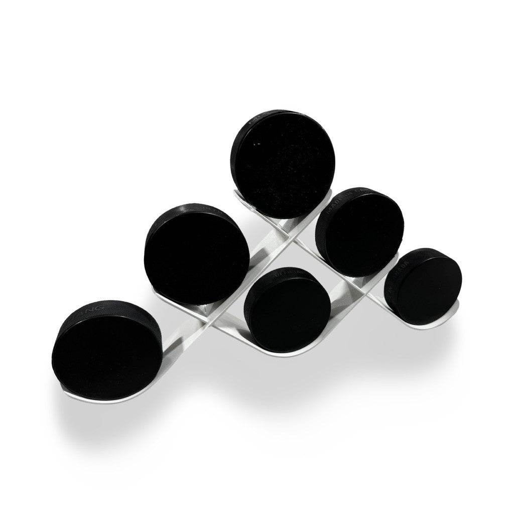 Hockey Puck Display | White Metal 6-Piece (STAND ONLY)、mySite、neckold