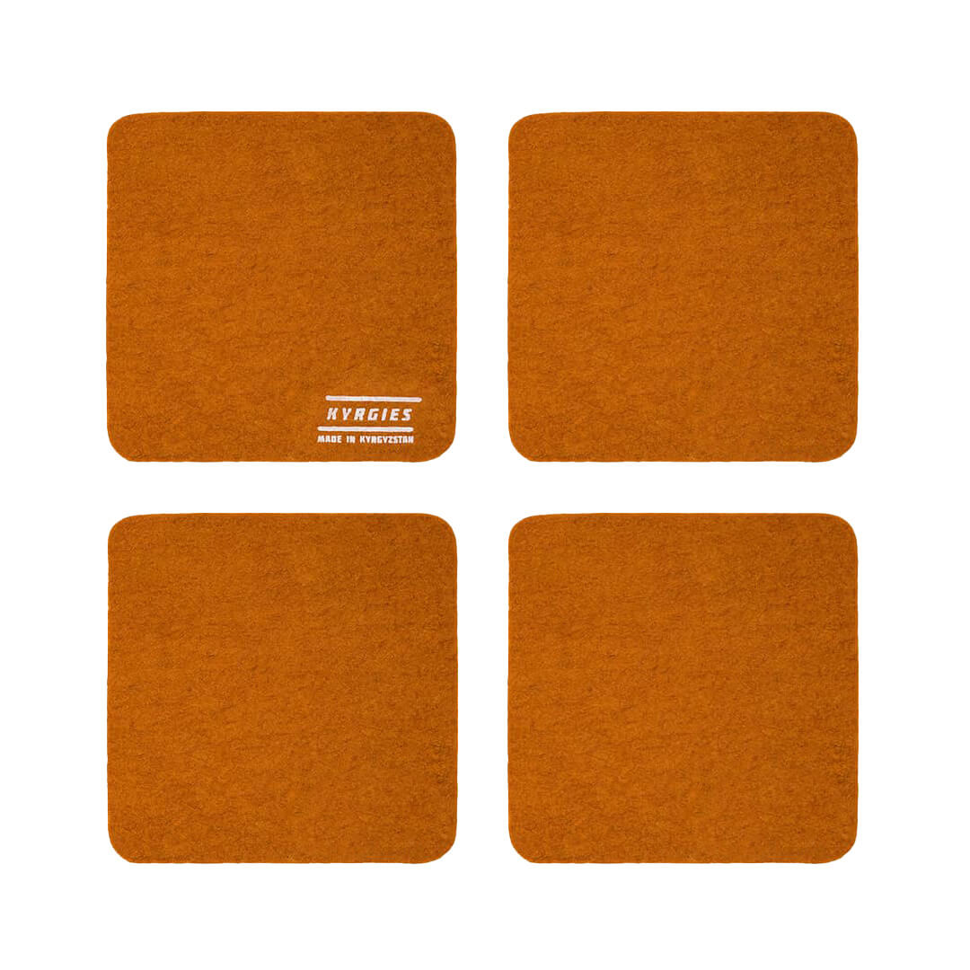  Kyrgies Coaster 4-Pack - Orange、mySite、preschool7hills