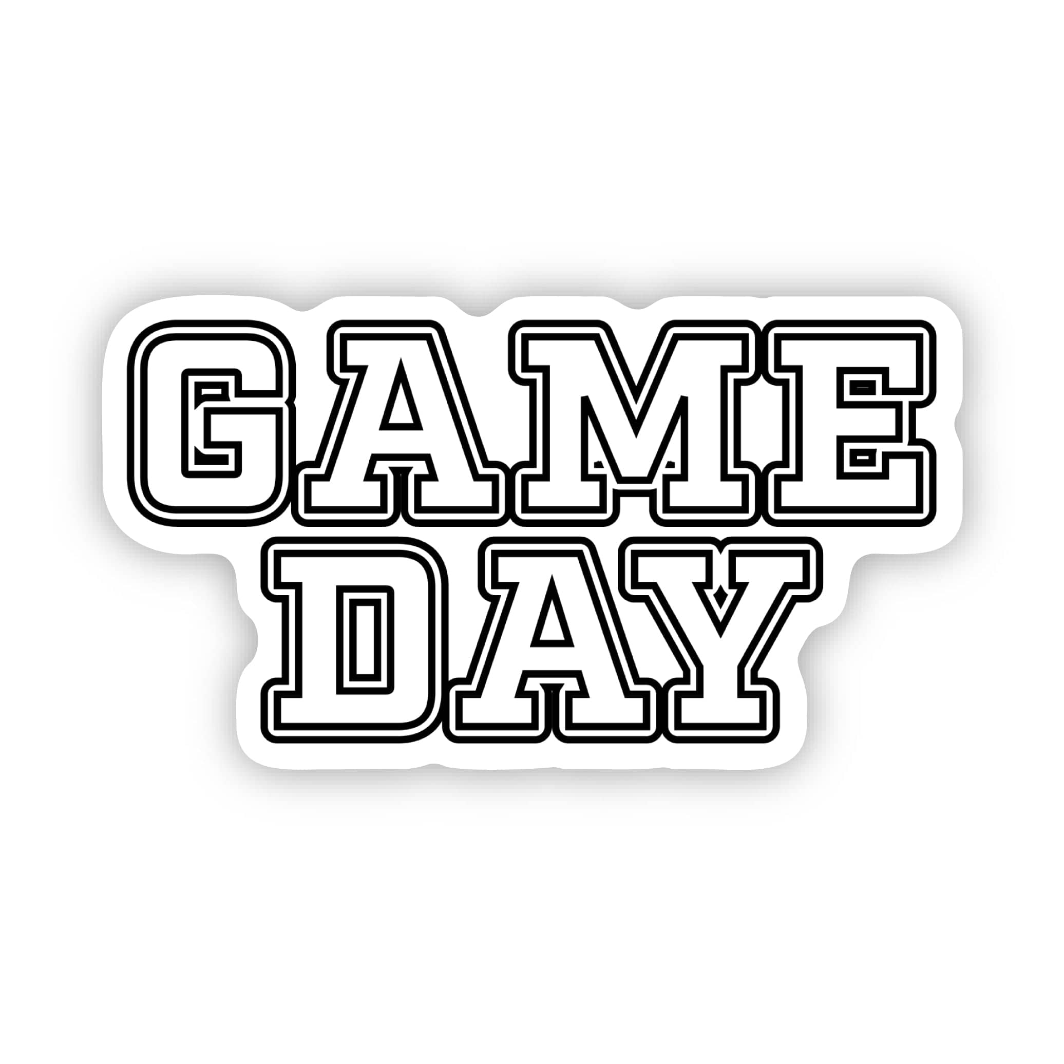  Game Day White Sports Text Sticker、mySite、elrpsem3k
