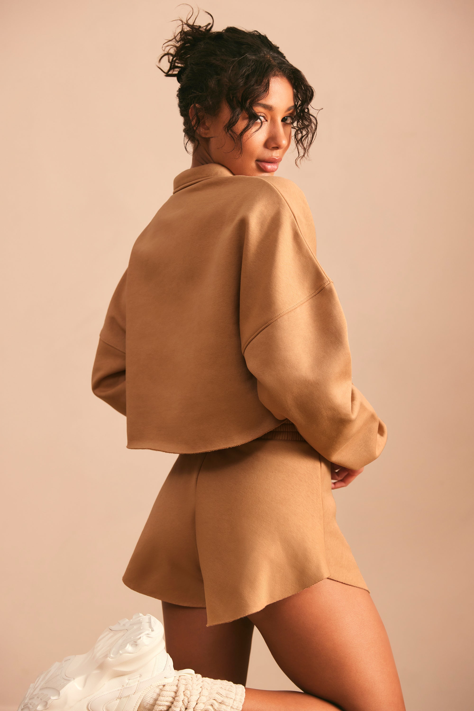 Sweat Shorts in Chestnut Brown、mySite、solidvoid