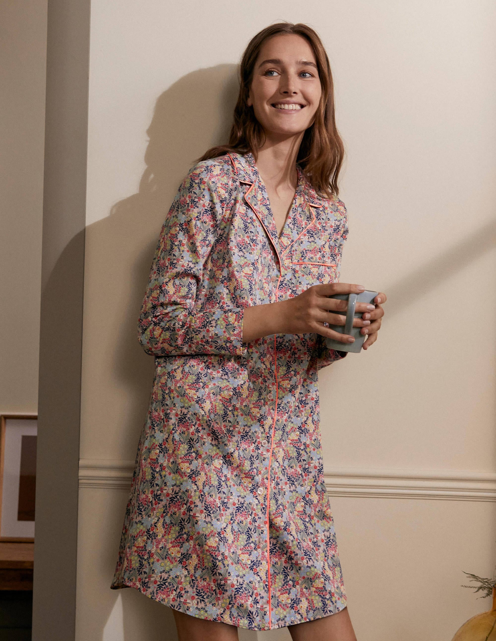  Janie Longline Pyjama Shirt-Milkshake, Enchanting Forest、mySite、ashleygrahame