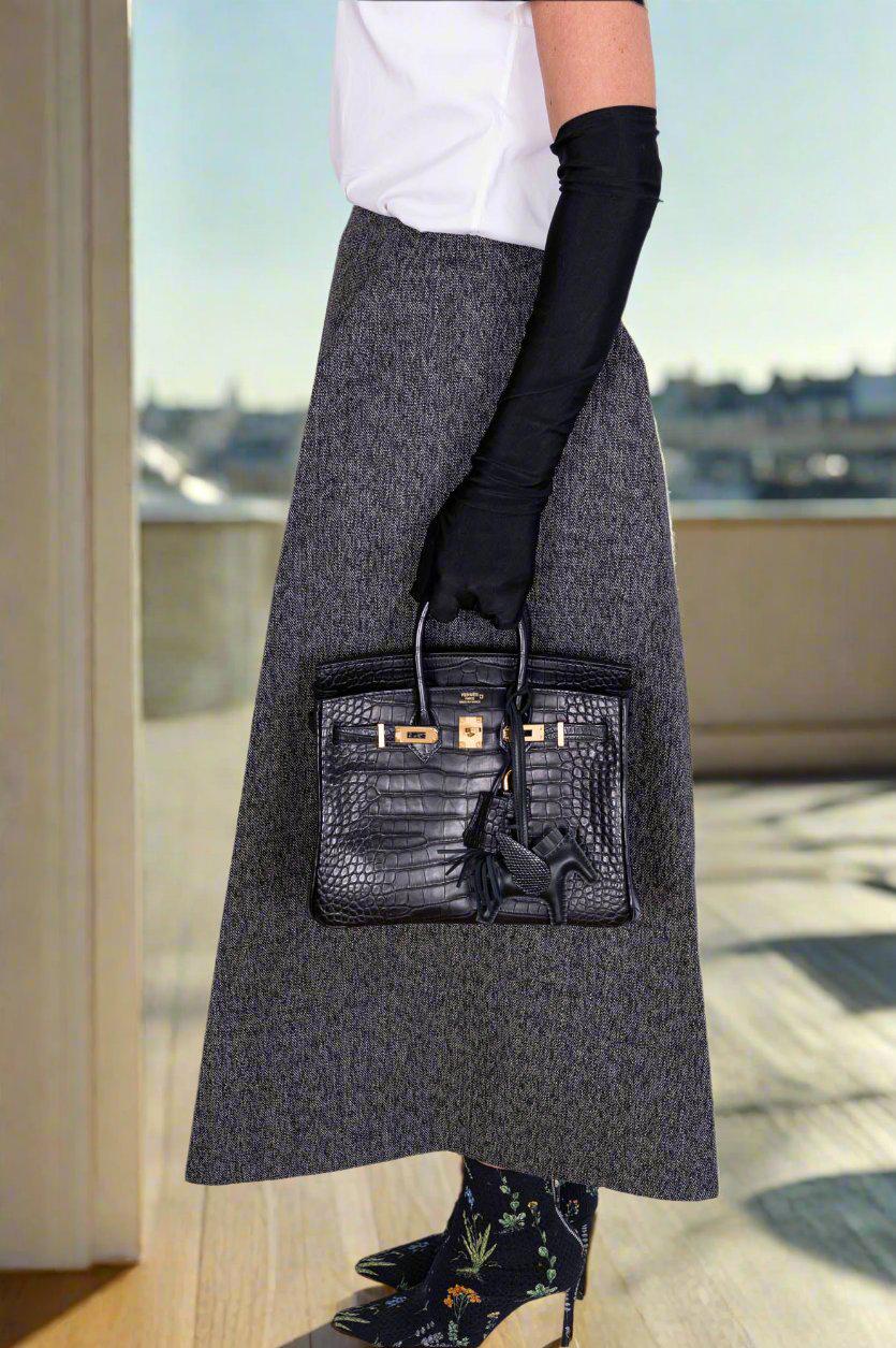 Hermès Birkin 25 Black Matte Alligator Gold Hardware、mySite、garminoutage.com