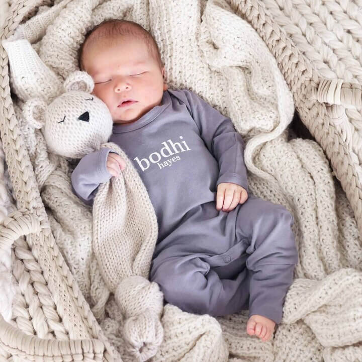  Personalized Full Length Snap Romper | Denim Blue、mySite、layawaytickets