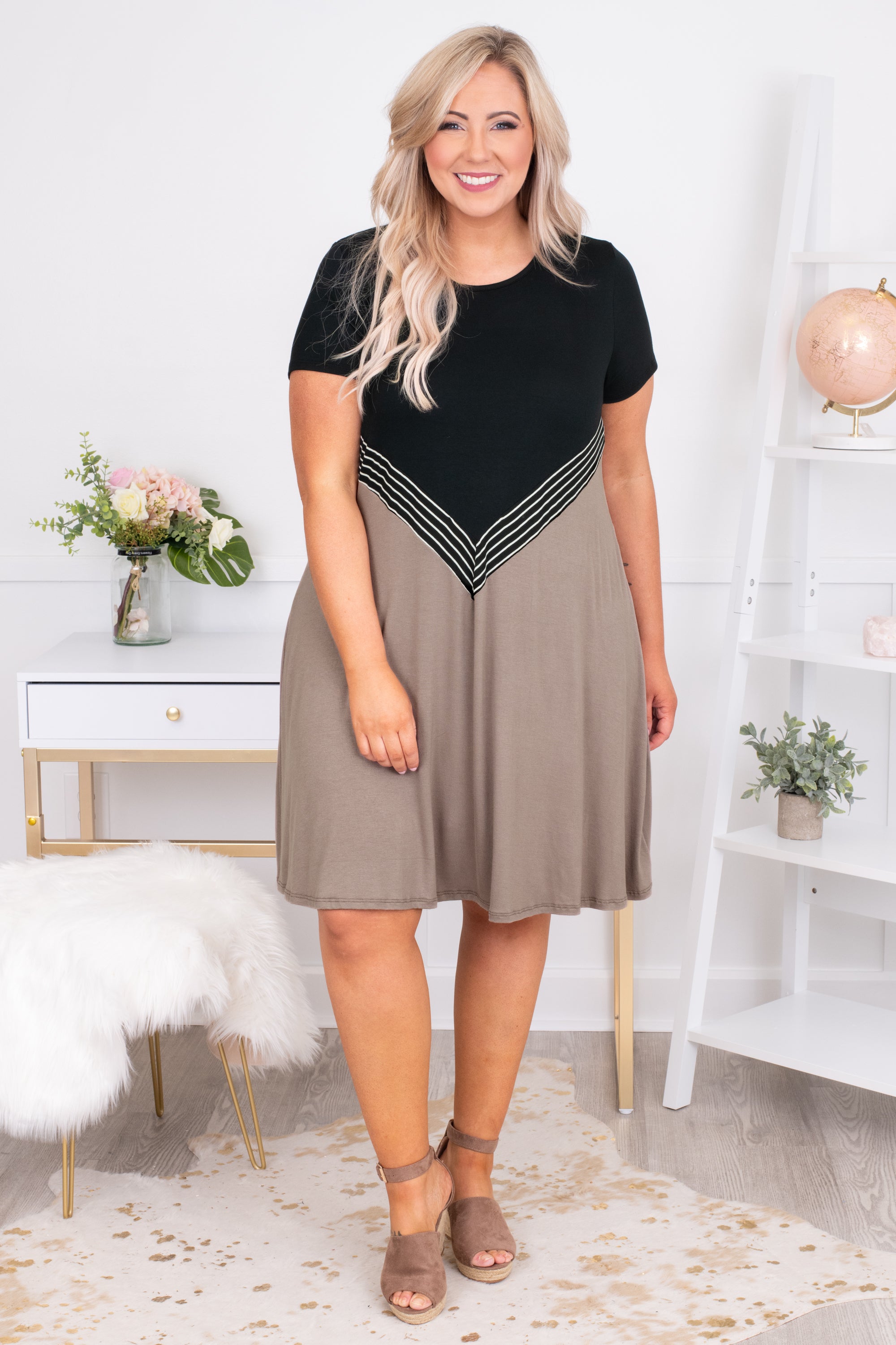  Traveling The World Dress, Black-Mocha、mySite、justintrudeaud