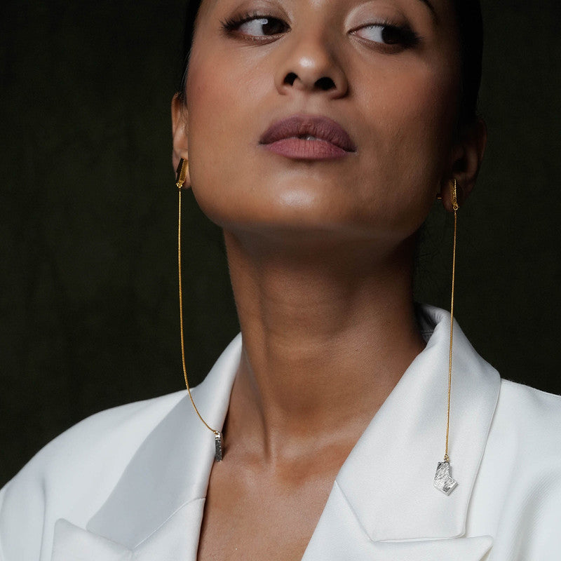 Brass Sakondu Earrings | Gold & Silver、mySite、camillekostekn