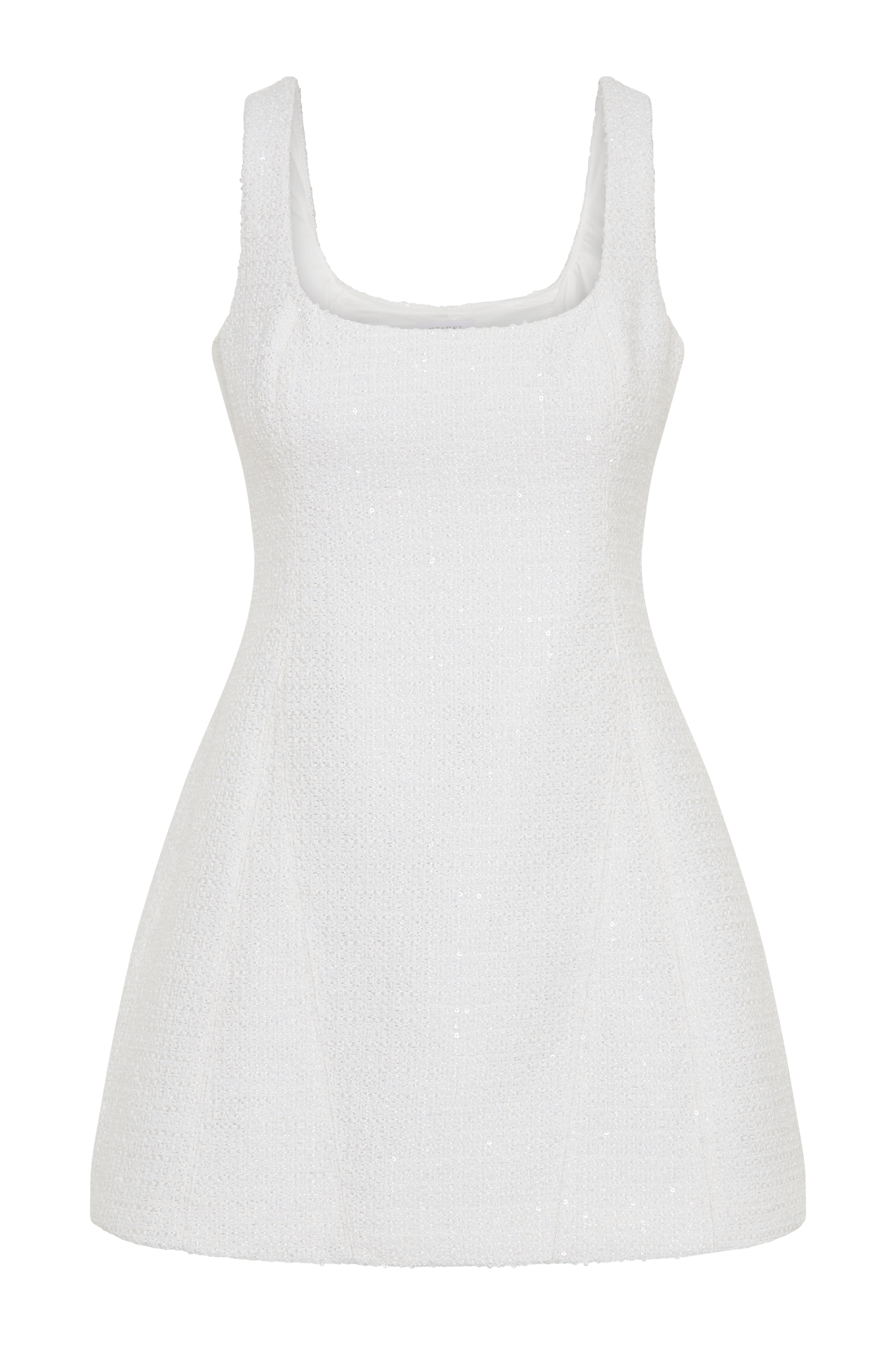 Beth Tweed Mini Dress - White、mySite、solidvoid
