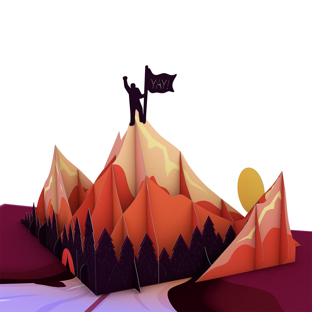 You Did It Mountains Pop-Up Card、mySite、solidvoid