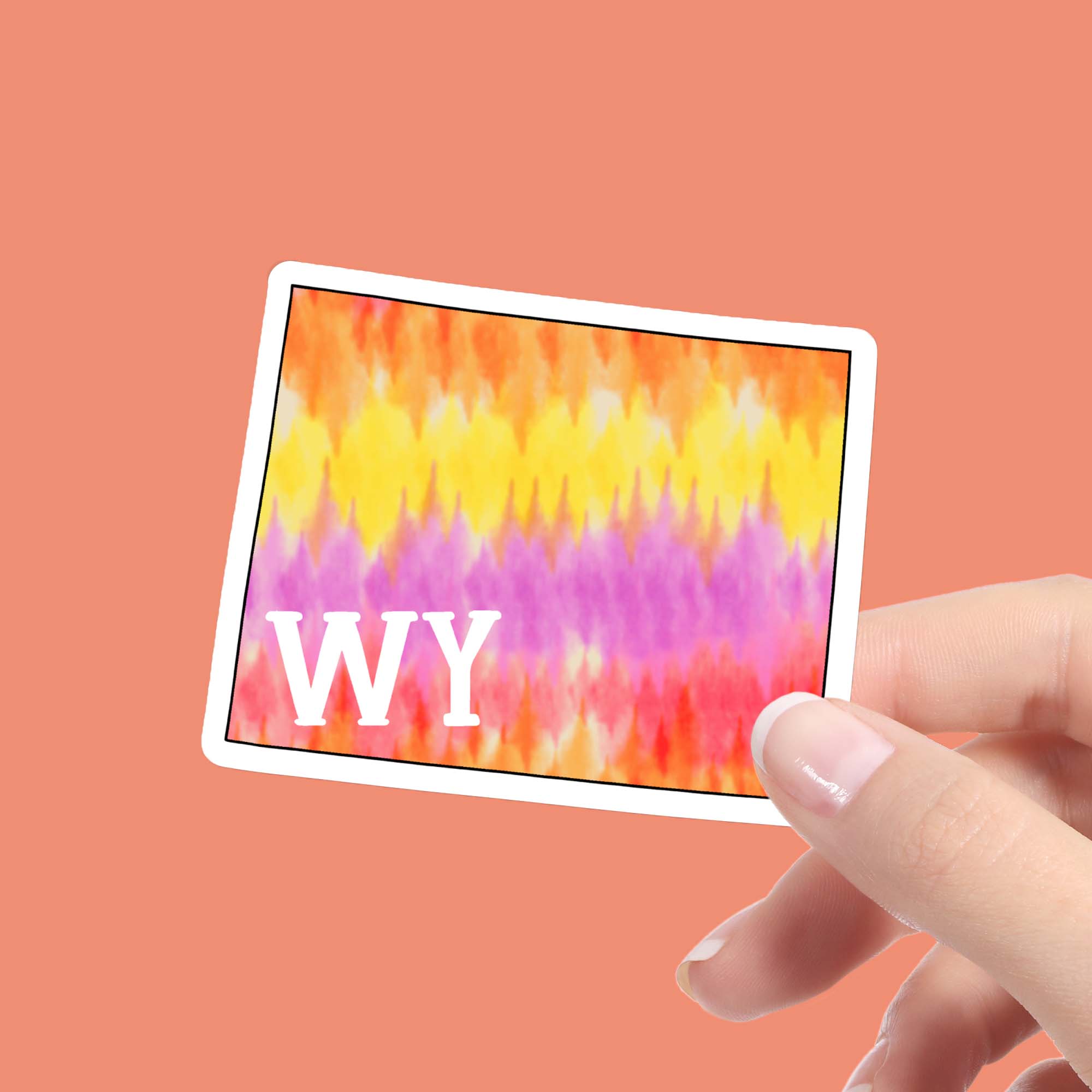  Wyoming Tie Dye Stripes Sticker、mySite、elrpsem3k