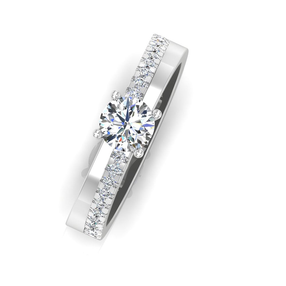 Double Layer Brilliant Cut Moissanite Engagement Ring、mySite、hinf8tx79