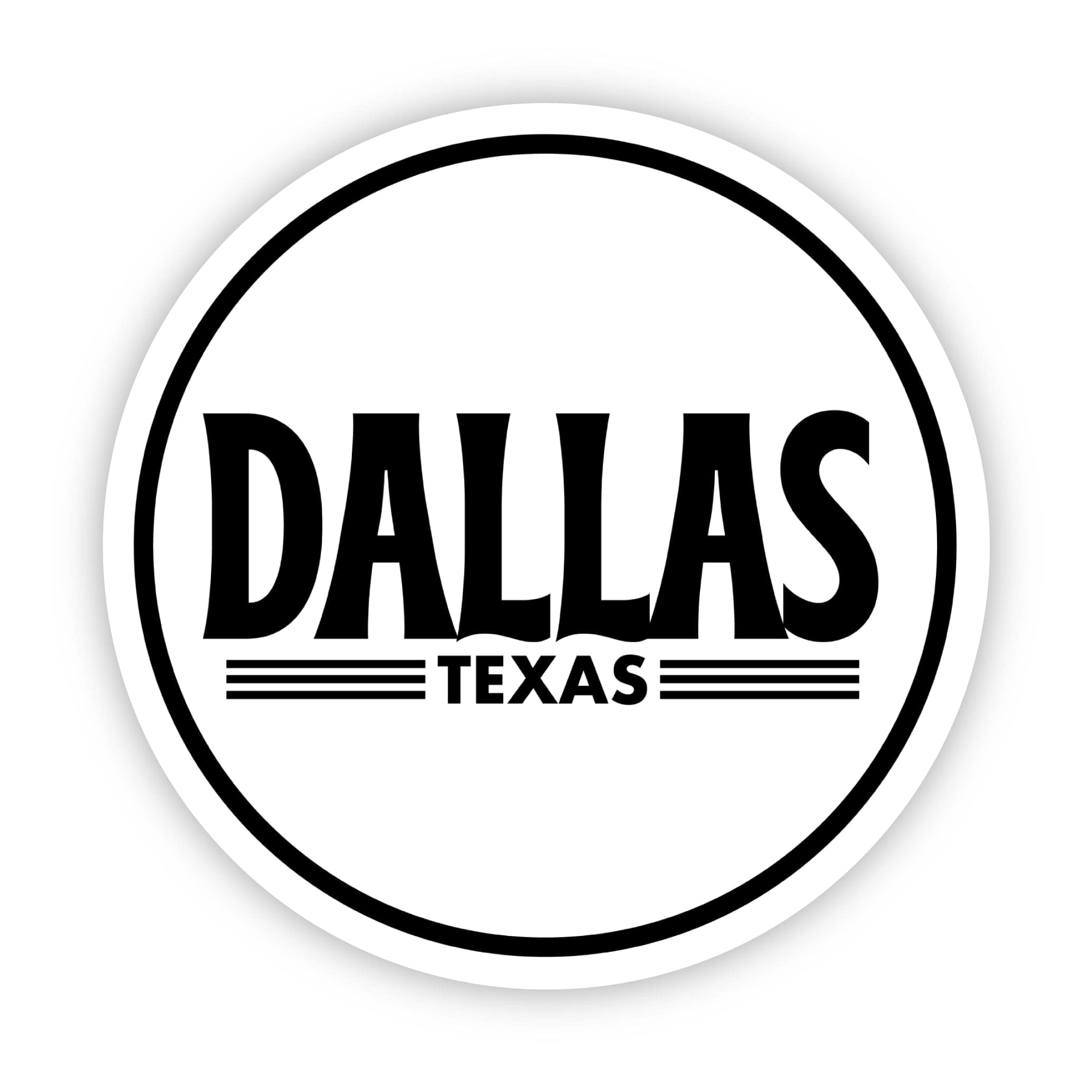  Dallas Texas Badge Text Sticker、mySite、elrpsem3k