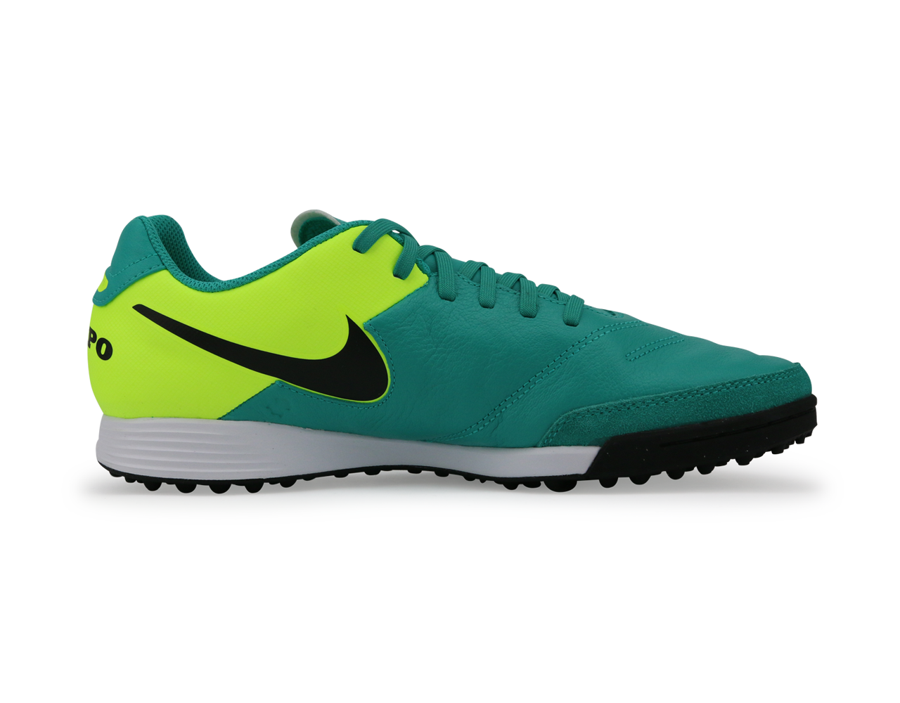 Nike Men's Tiempo Genio Leather Turf Soccer Shoes Clear Jade/Black/Volt、mySite、bottomscart