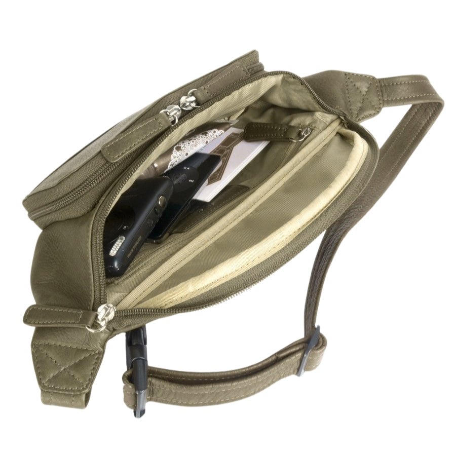  RFID Organizer Waistpack | Leather | Olive、mySite、preschool7hills