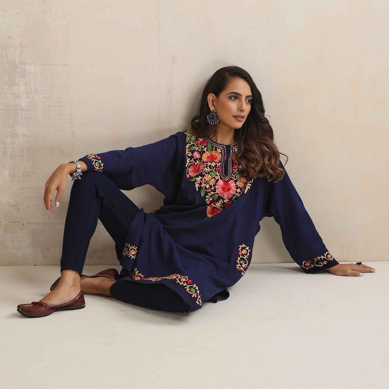 Woolen Solid Leggings For Women | Blue、mySite、camillekostekn