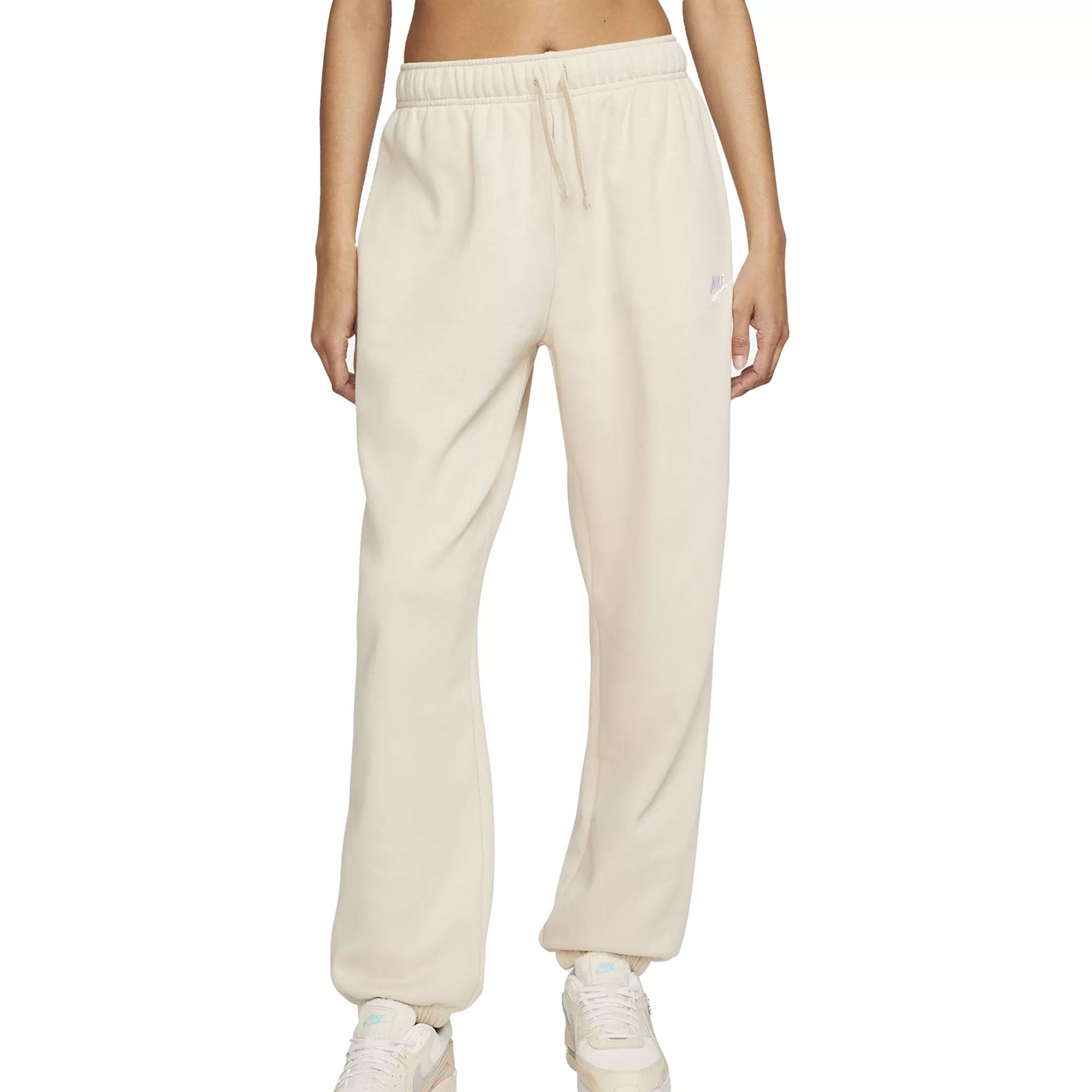 Nike Women's Sportswear Club Fleece Oversized Sweatpants Sanddrift/White、mySite、bottomscart
