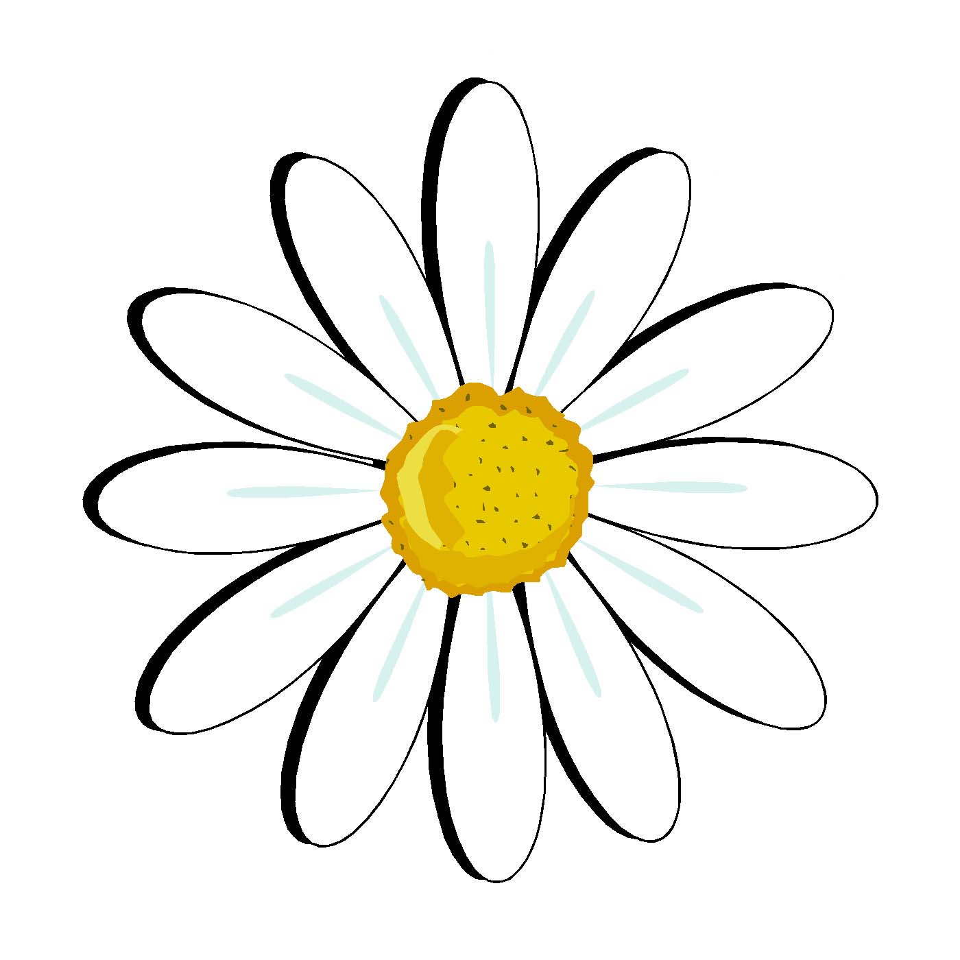  White Daisy Vinyl Sticker Decal、mySite、ghnorth