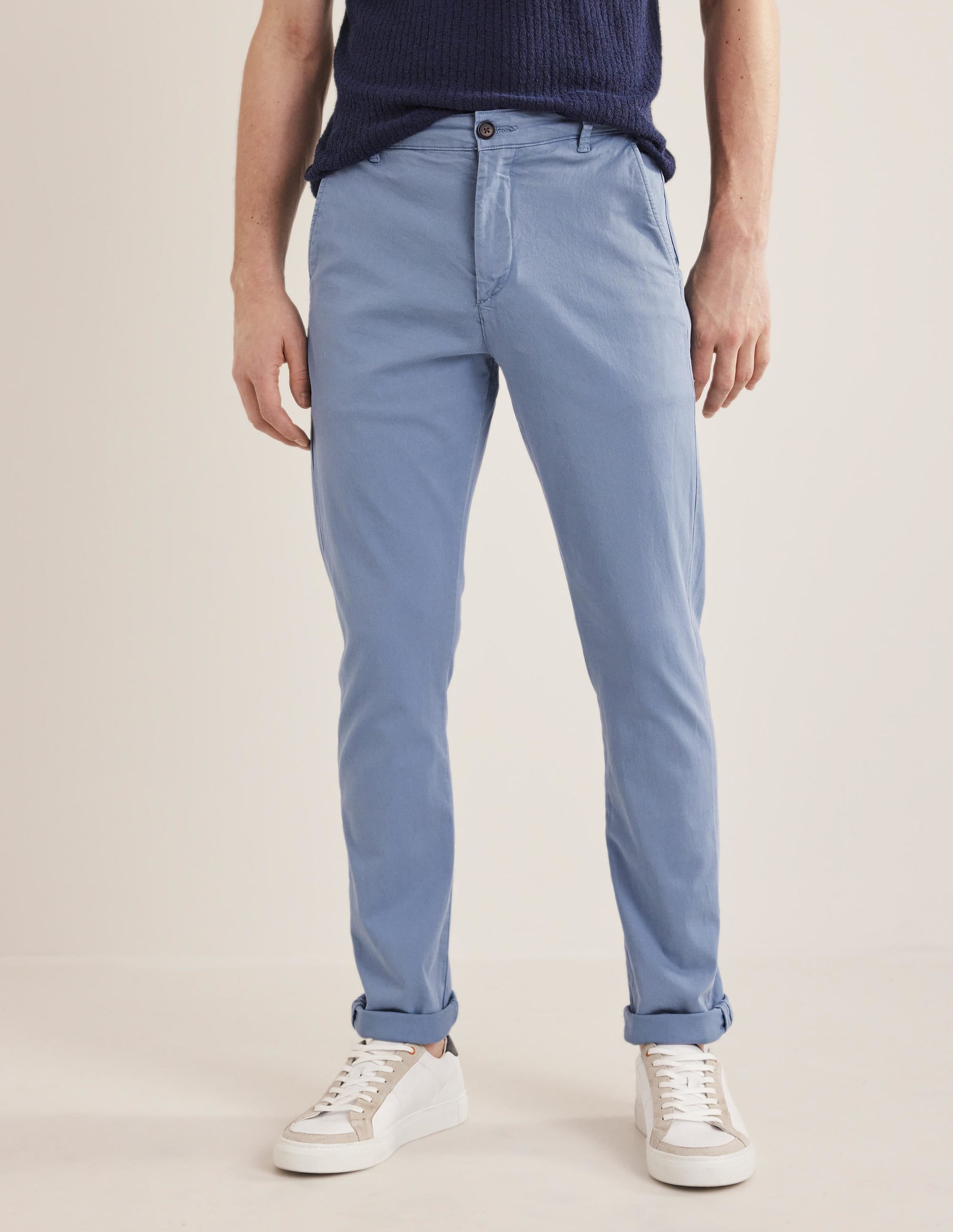  Laundered Chino Trousers-Captains Blue、mySite、ashleygrahame