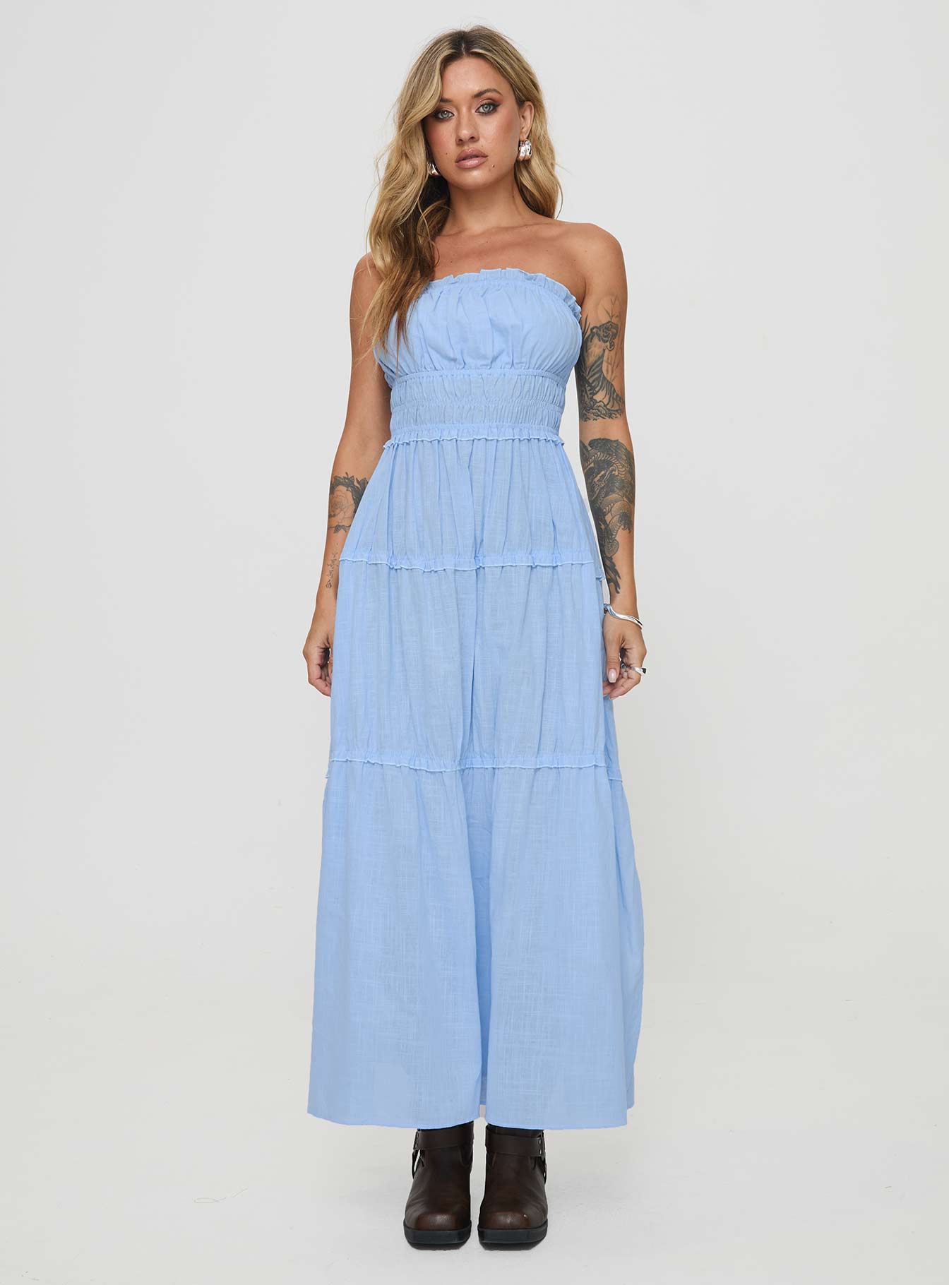 Minogue Maxi Dress Blue、mySite、solidvoid