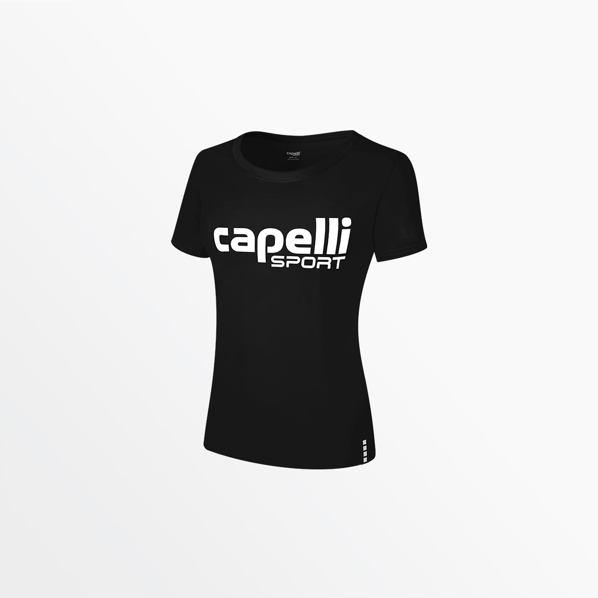 WOMEN'S SCOOP NECK TEE W/ OVERSIZED CENTER LOGO