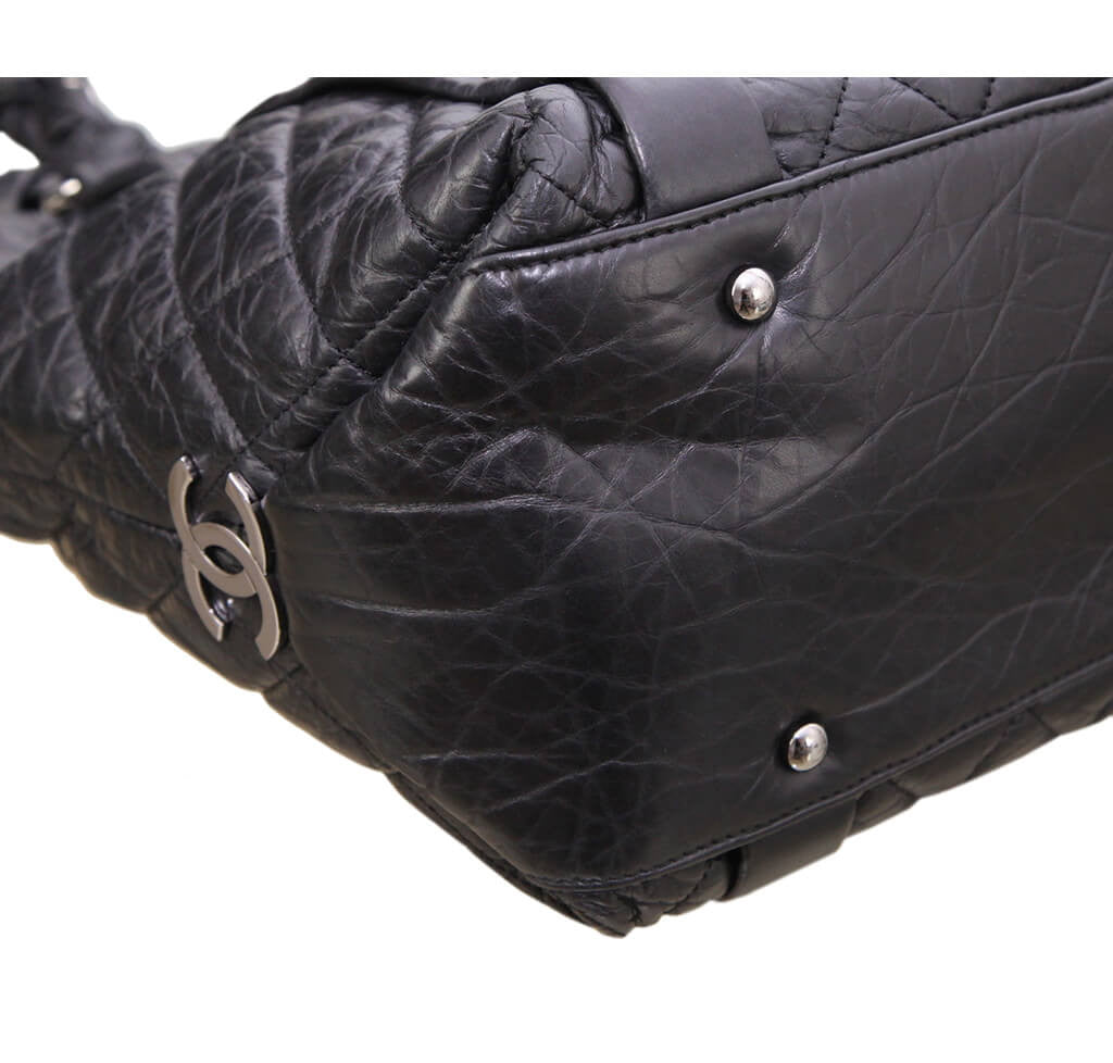Chanel Grand Shopping Tote Black Calfskin Leather、mySite、garminoutage.com