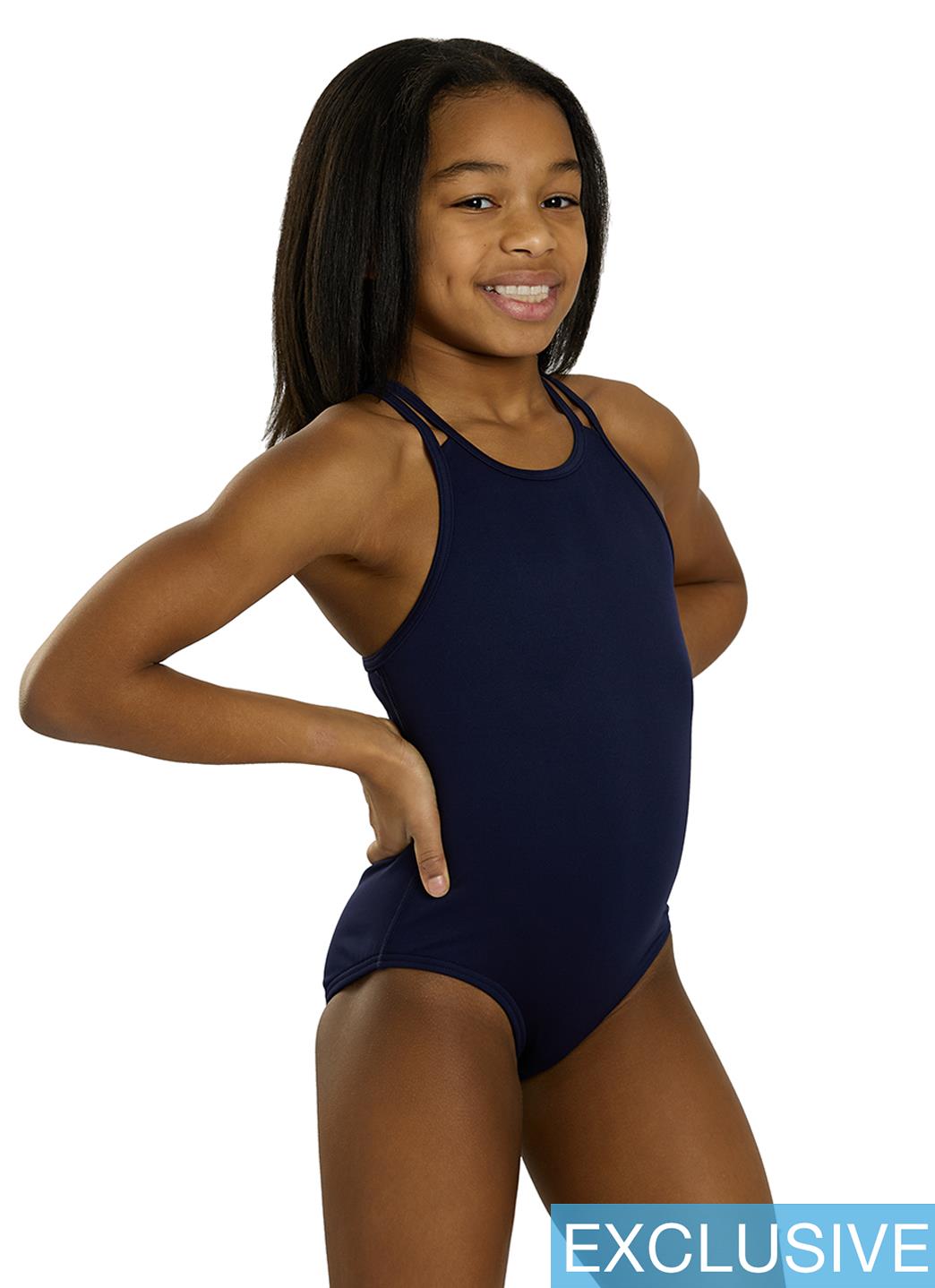 TYR Girls' Solid Durafast Elite Oliviafit One Piece Swimsuit (Little Kid, Big Kid)、mySite、noshort