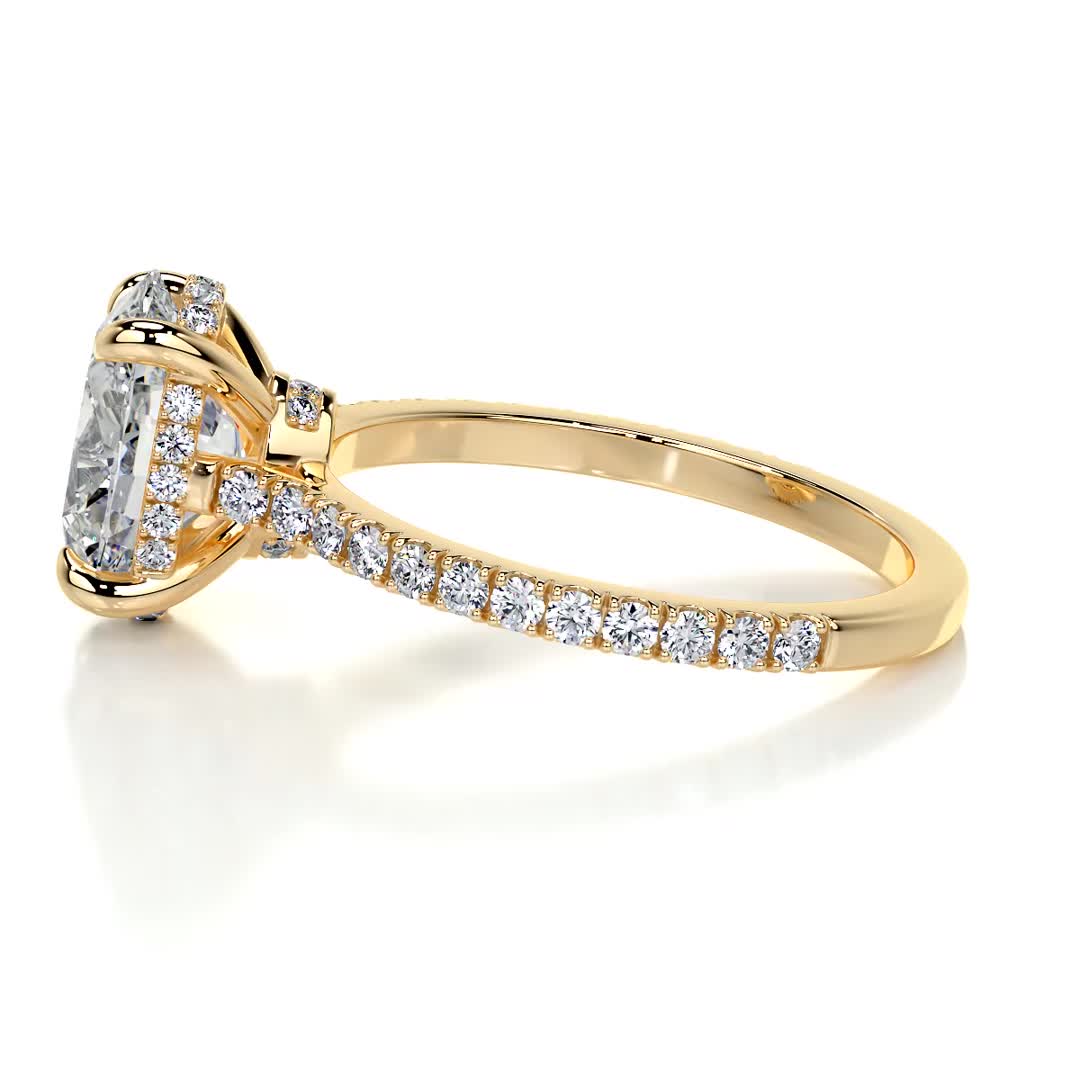 Dionne Moissanite & Diamond Ring -18K Yellow Gold、mySite、hinf8tx79