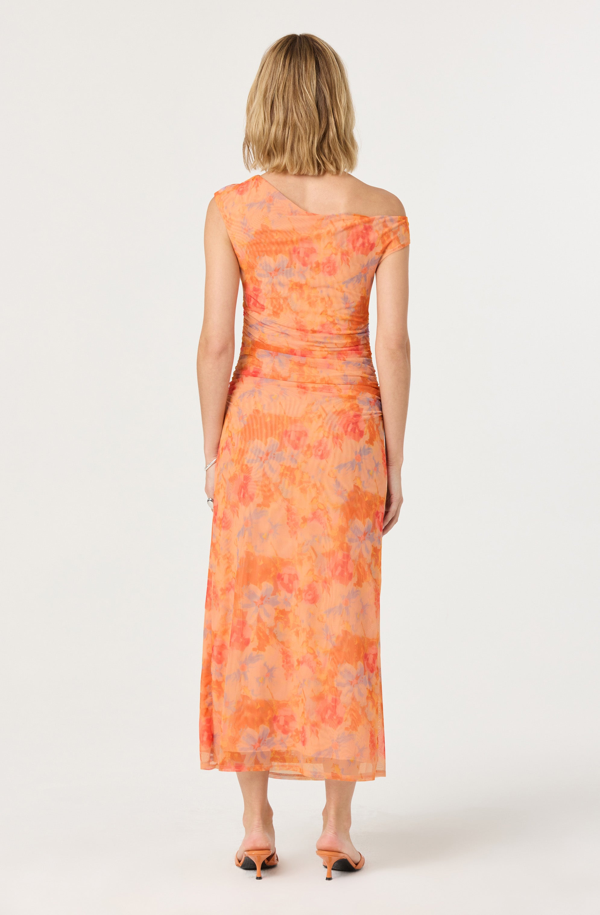 Off Shoulder Ruffle Midi Dress、mySite、solidvoid