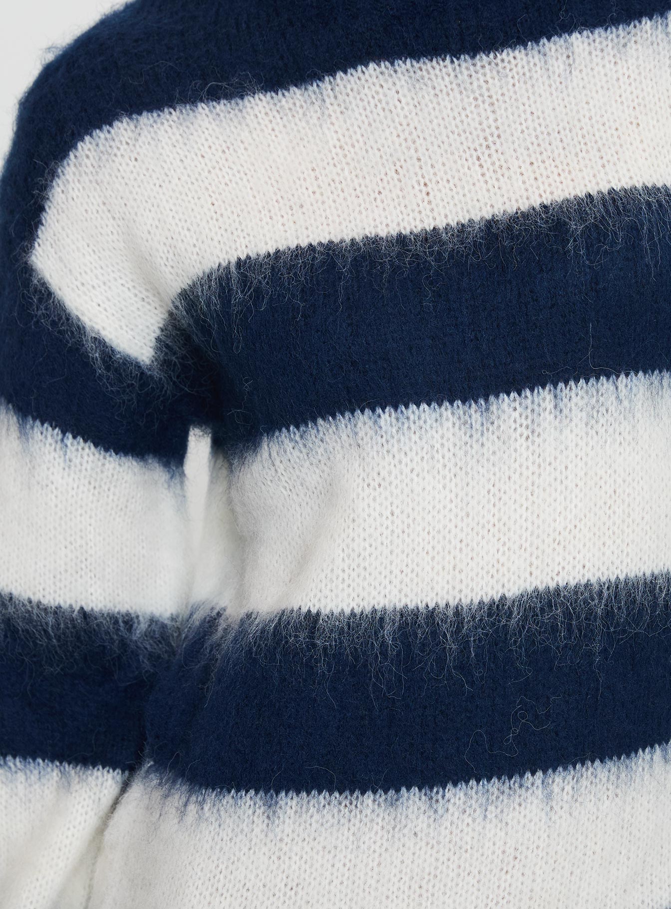 Iryna Long Sleeve Knit Mini Dress Navy / White Stripe、mySite、solidvoid
