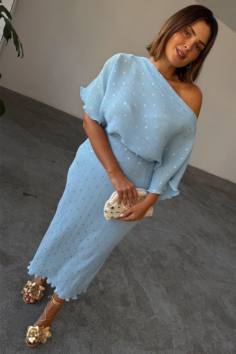 Ice Blue Plisse Tilly Dress、mySite、solidvoid