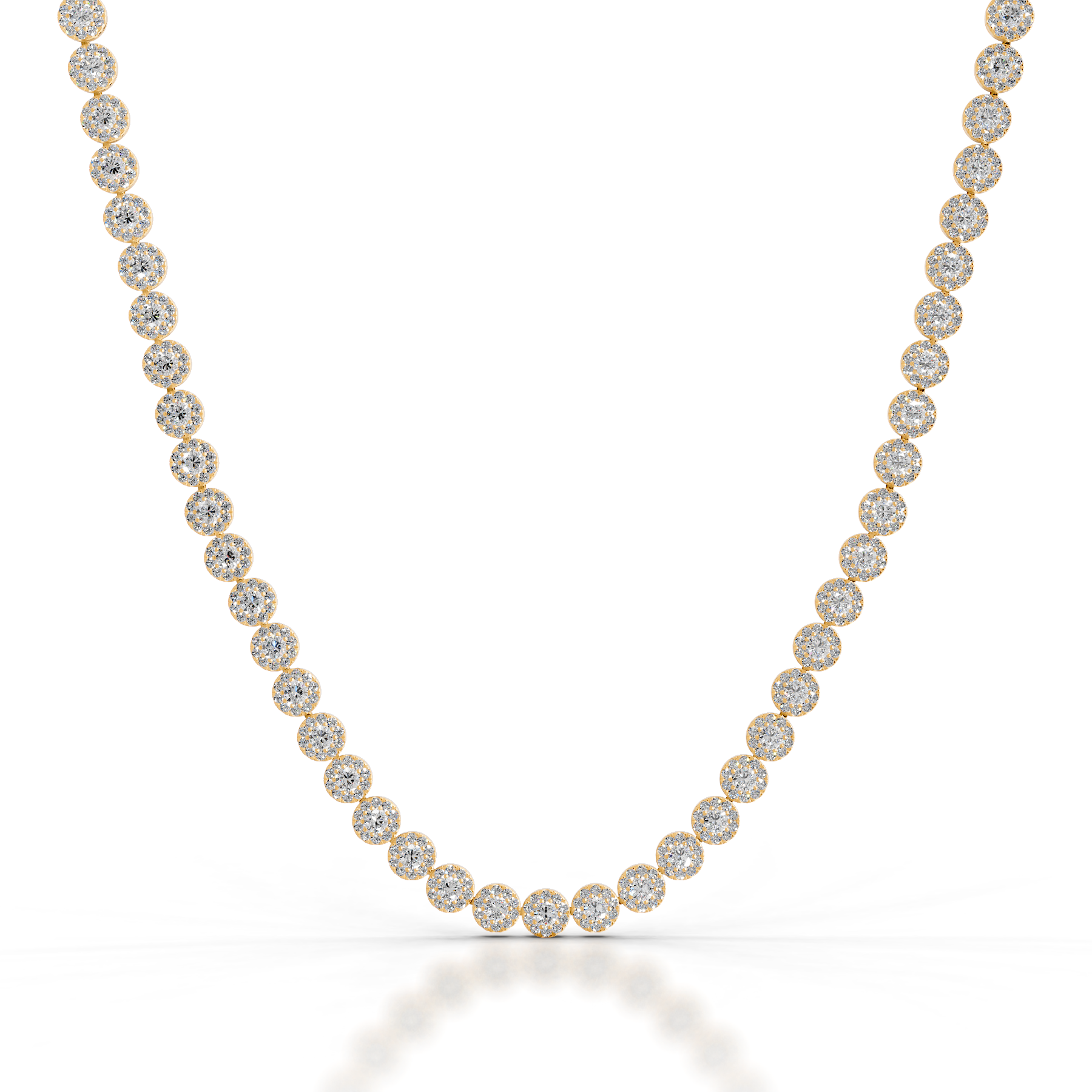 Gaynelle Lab Grown Diamond Tennis Collier (10 Carat) -18K Yellow Gold、mySite、hinf8tx79