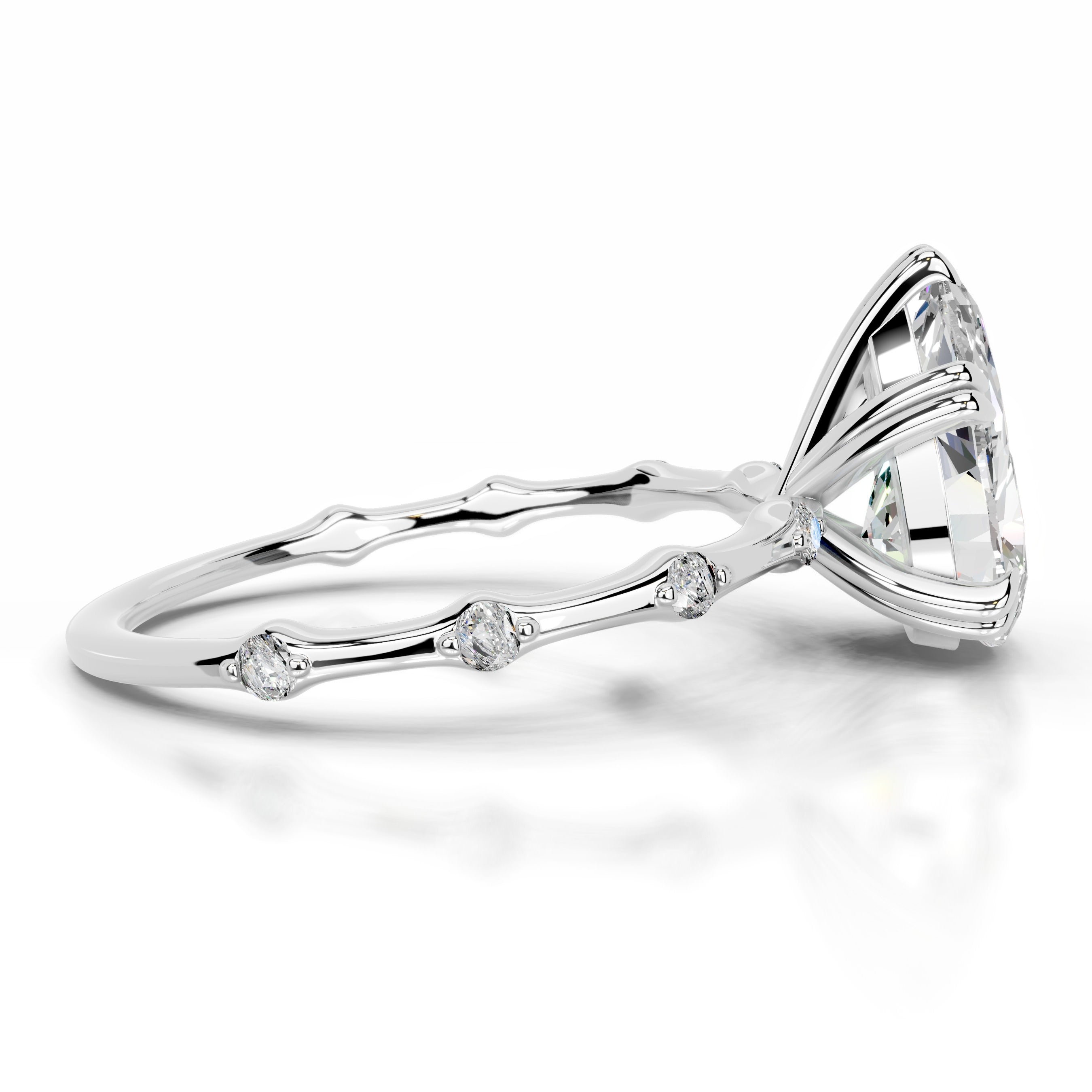 Wilma Moissanite & Diamonds Ring - 14K White Gold、mySite、hinf8tx79