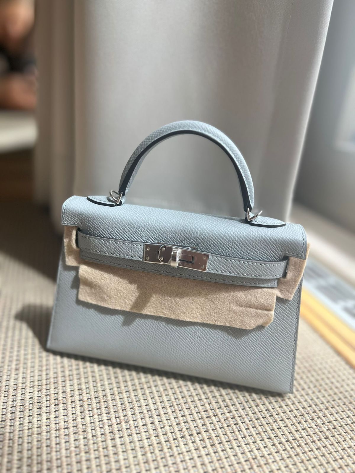 Hermès Kelly 20 Bleu Glacier / Spécial order HSS / Phw / Inside nata W stamp、mySite、garminoutage.com