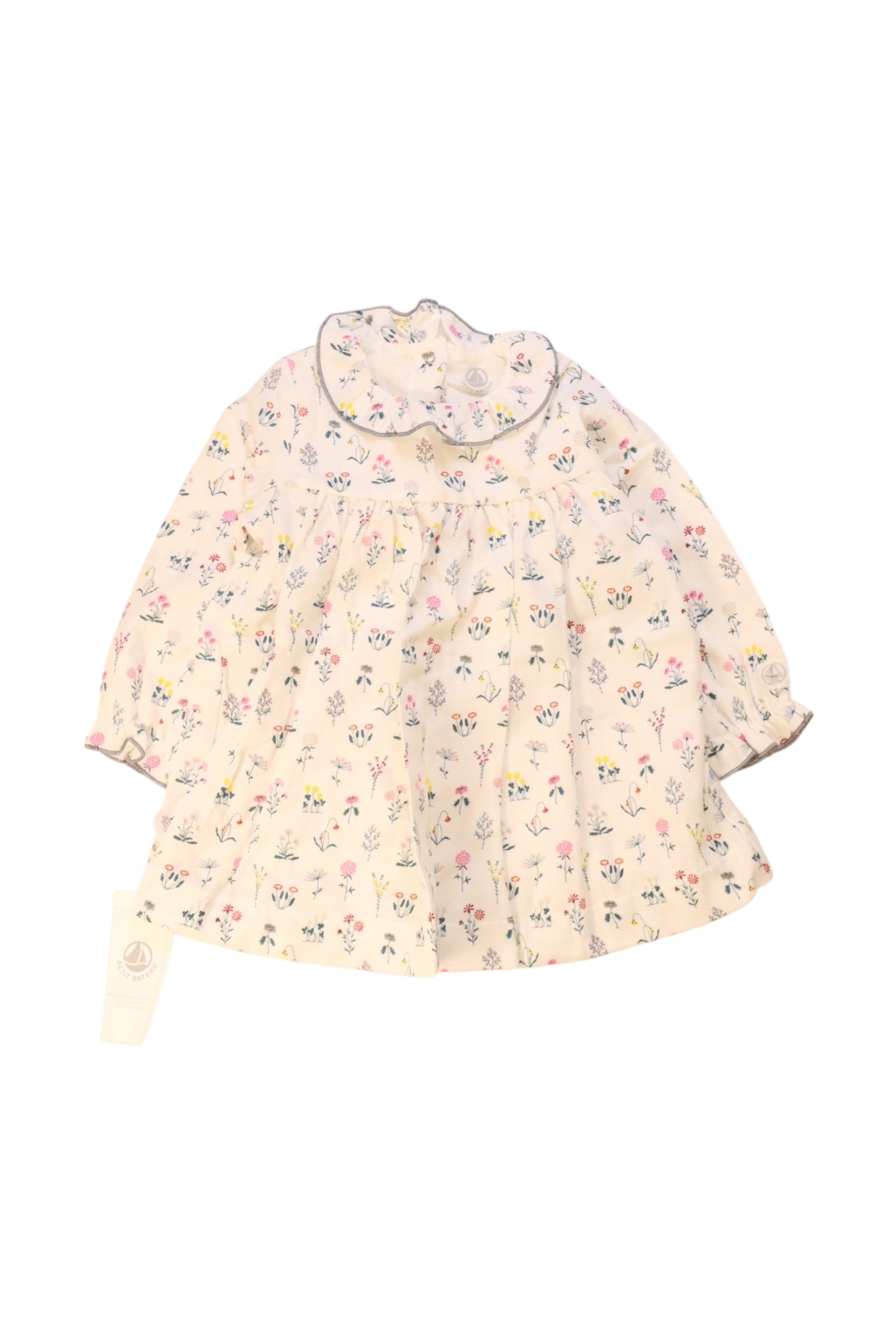 Petit Bateau Floral Dress With Collar 6-12M、mySite、g9winljtr