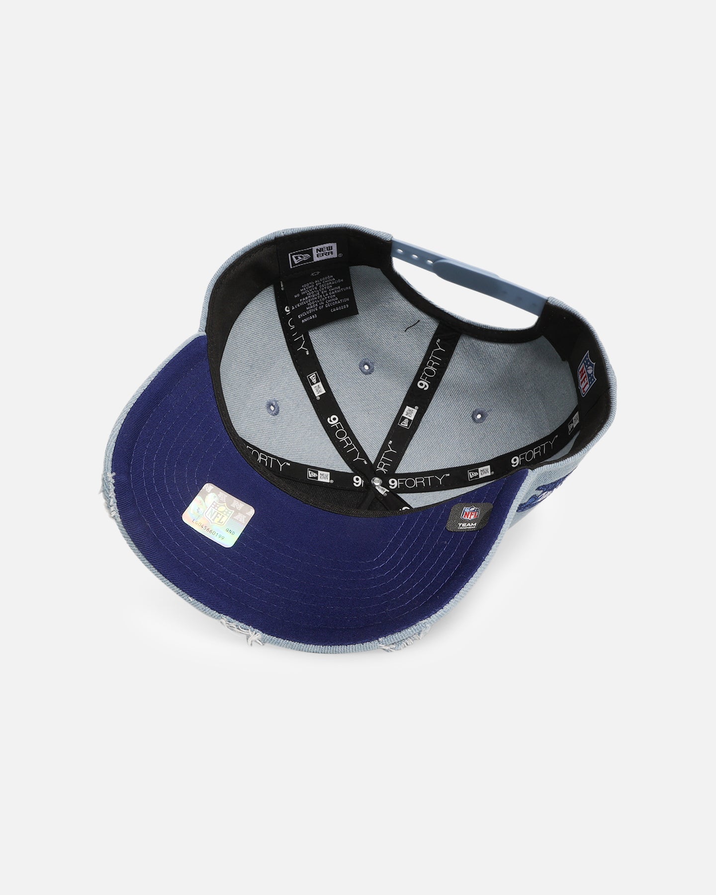 New Era Oakland Raiders 'Distressed Denim' 9FORTY A-Frame Snapback Light Wash Denim、mySite、zt4zffjzw