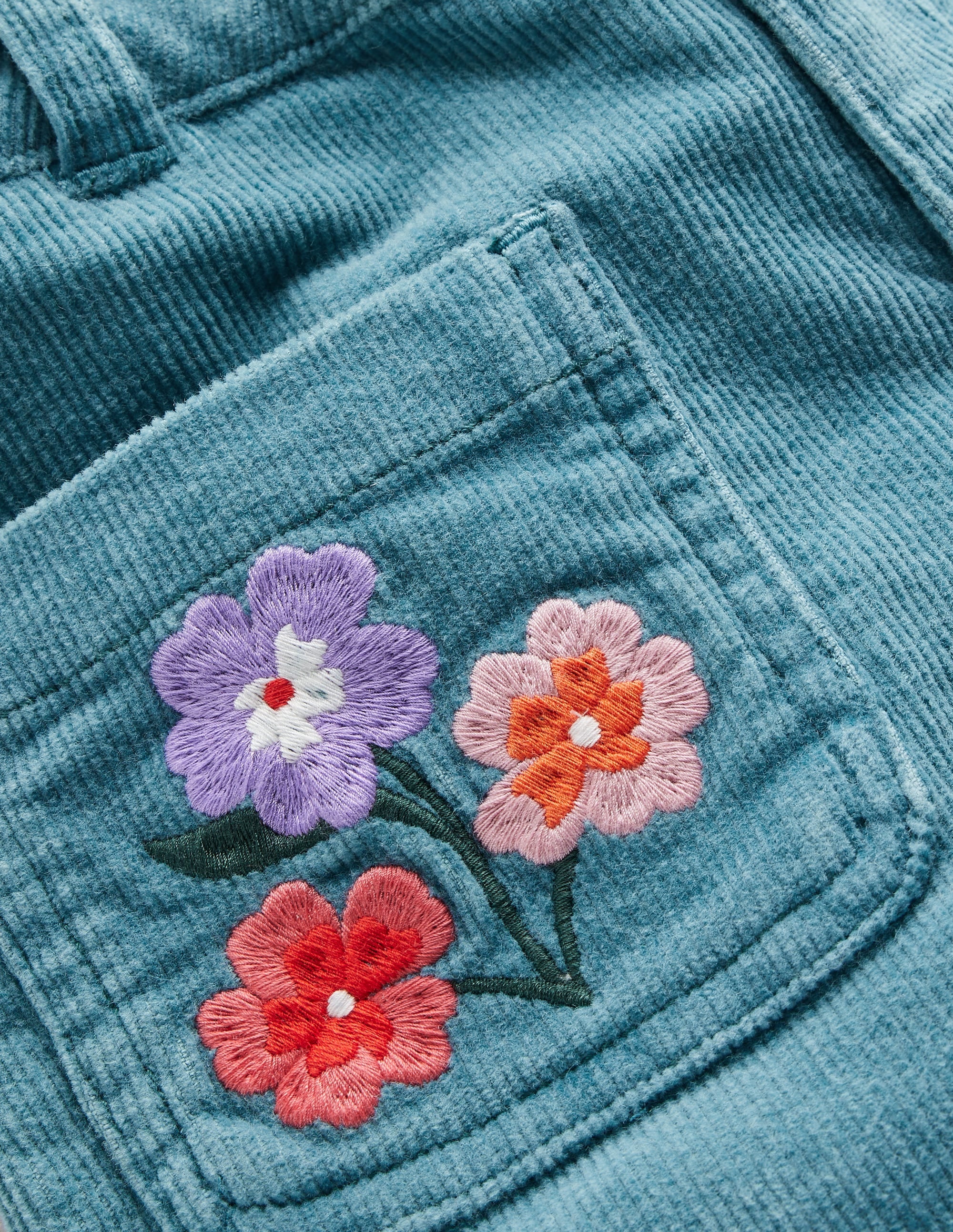  Kick Flare Trousers-Larkspur Floral Embroidery、mySite、ashleygrahame