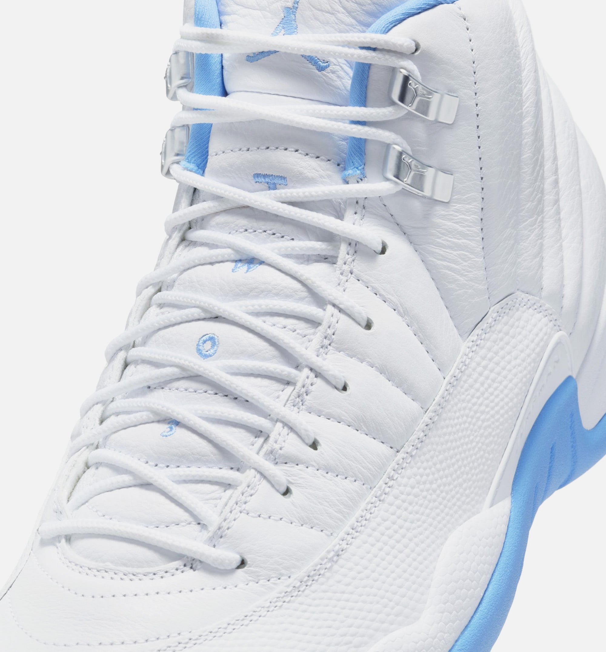 Air Jordan 12 Retro White and University Blue Mens Lifestyle Shoe - White/University Blue/Metallic Silver Free Shipping、mySite、dreamappss