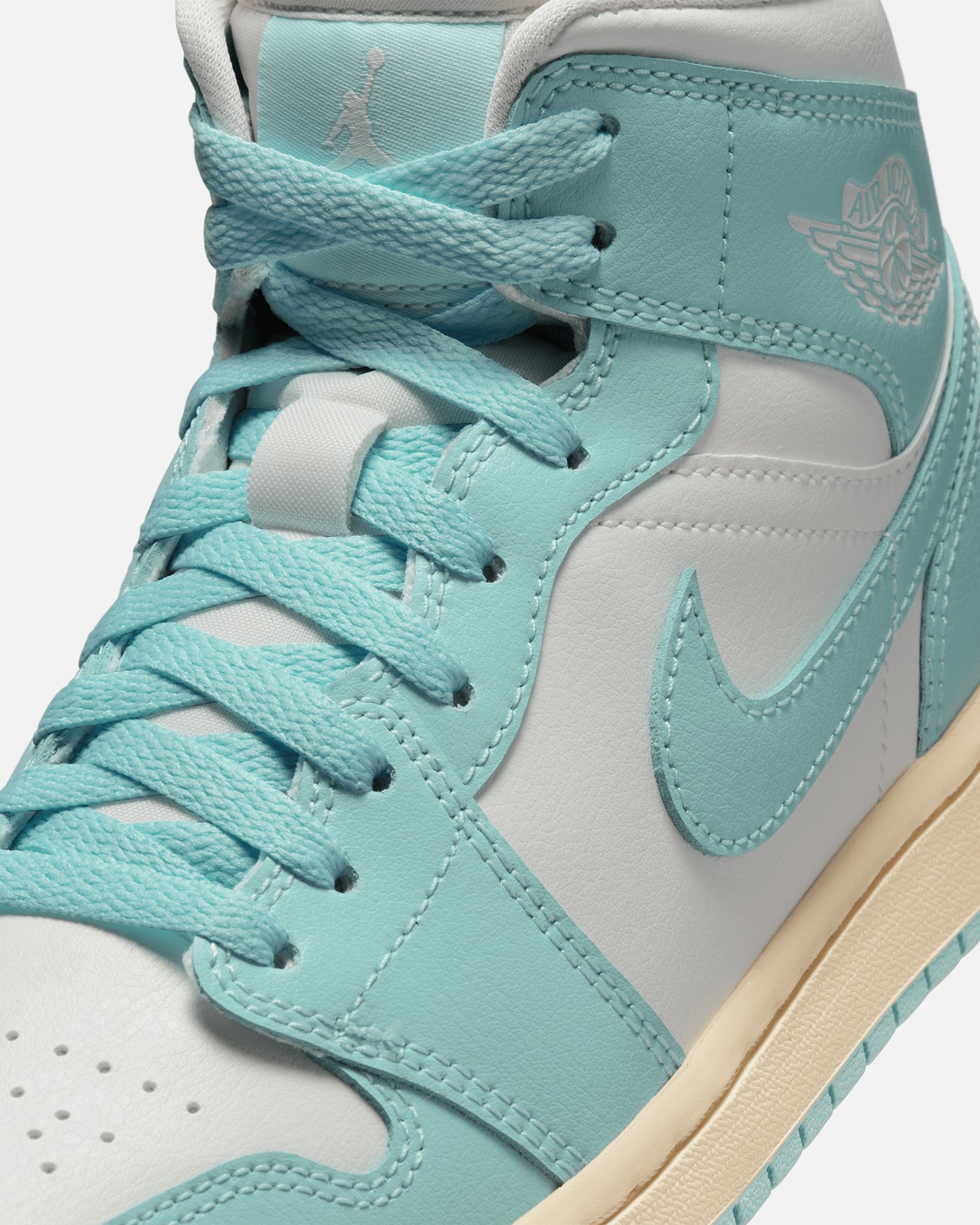 Jordan Women's Air Jordan 1 Mid Light Dew Sail/Light Dew Muslin、mySite、zt4zffjzw