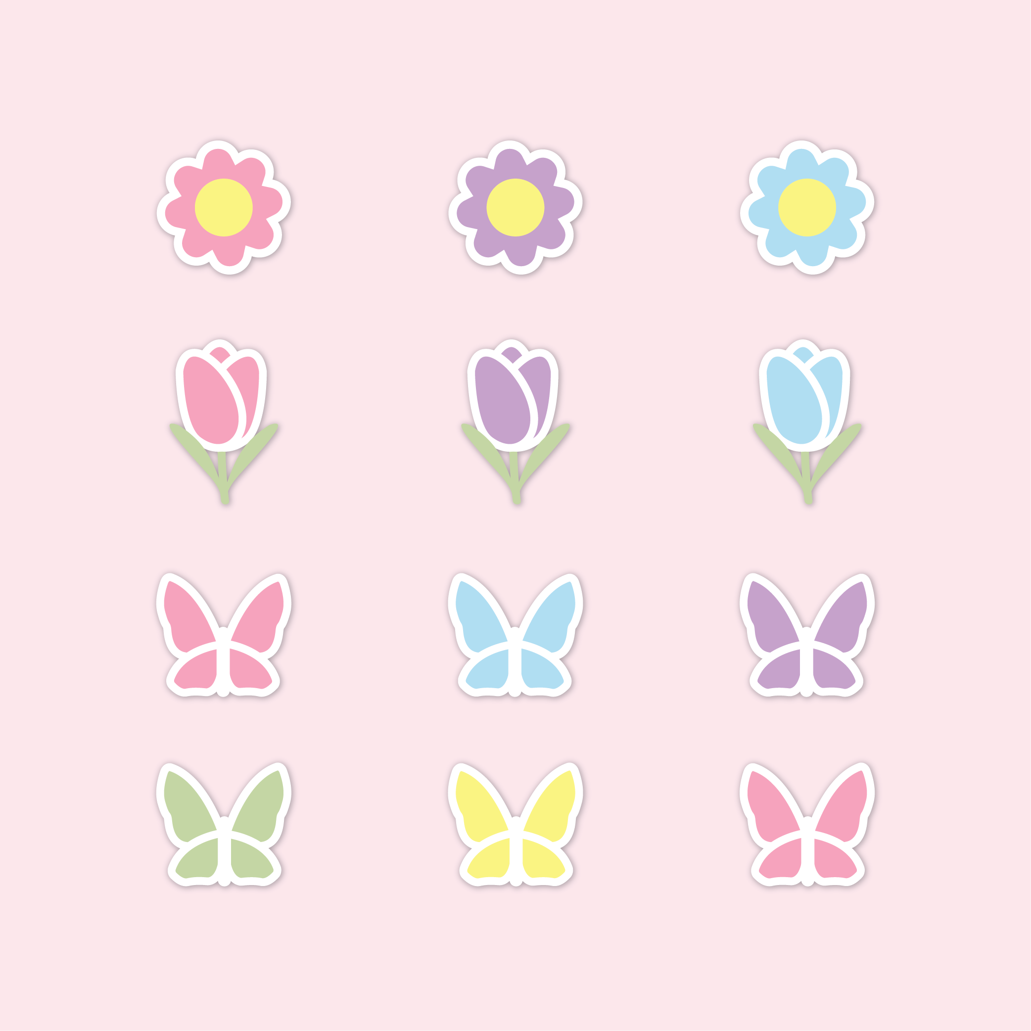 Easter Flowers & Butterflies、mySite、solidvoid